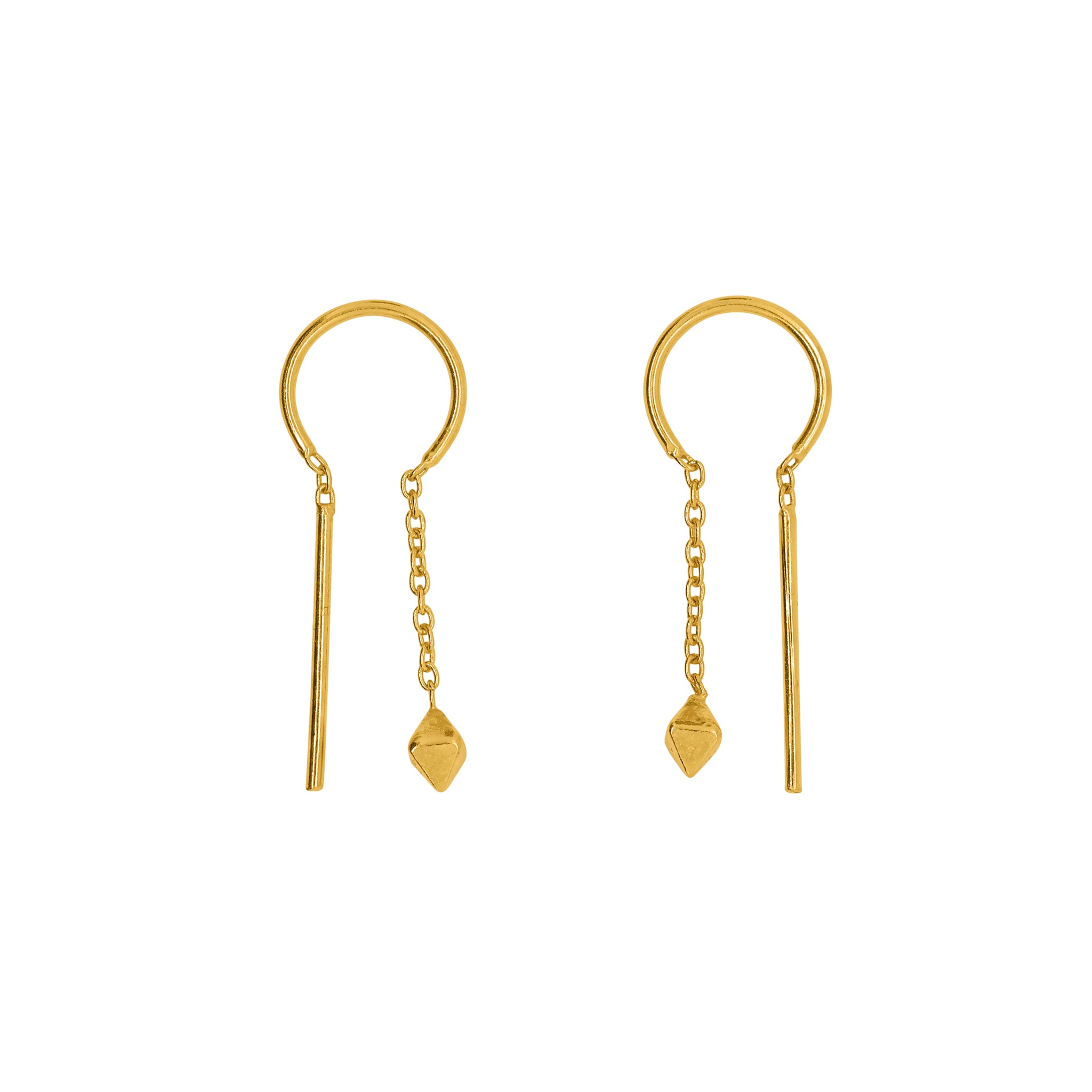 Pretty Prism Dancer Threaders in Gold - 1 1/8" L.