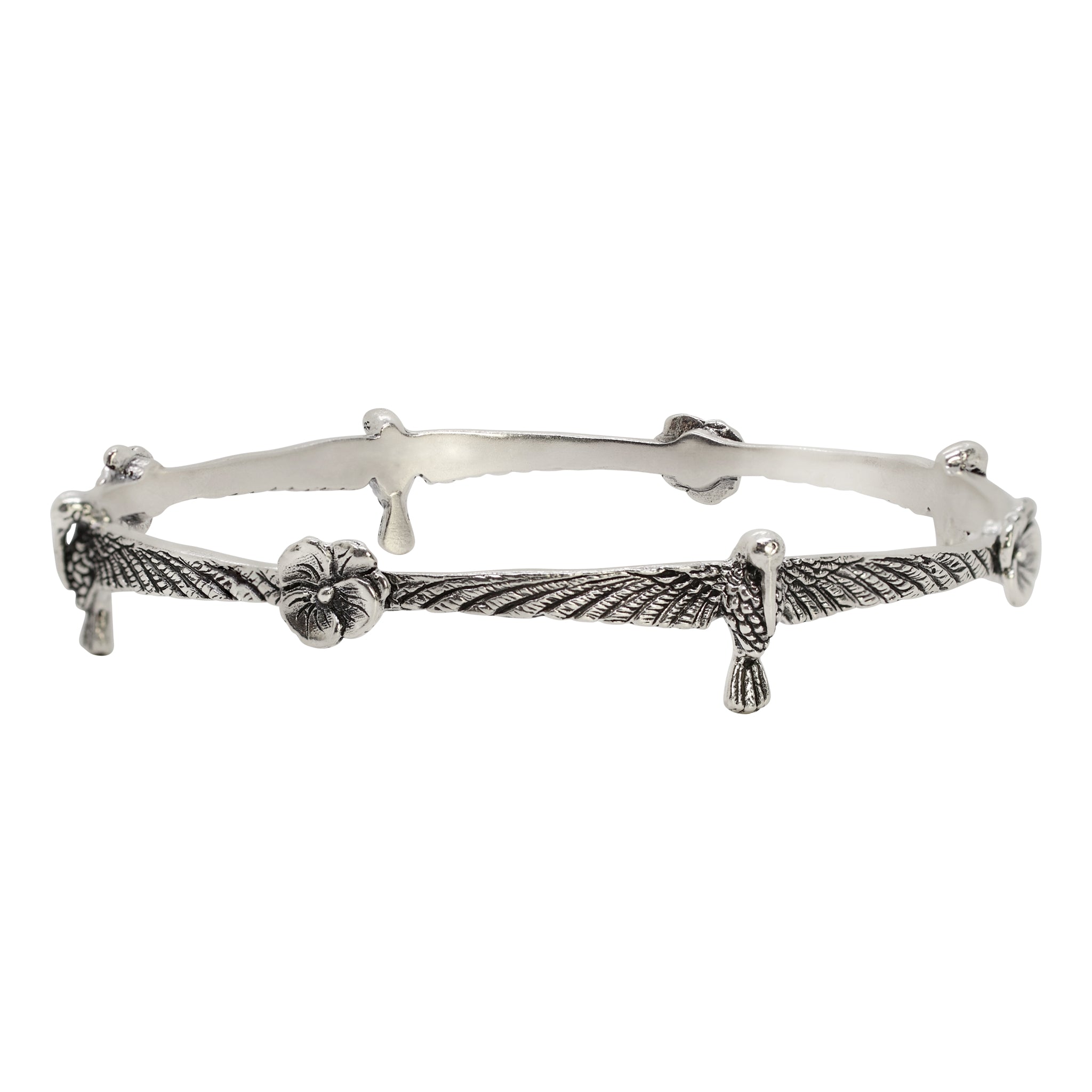 Hummingbird Bangle in Silver