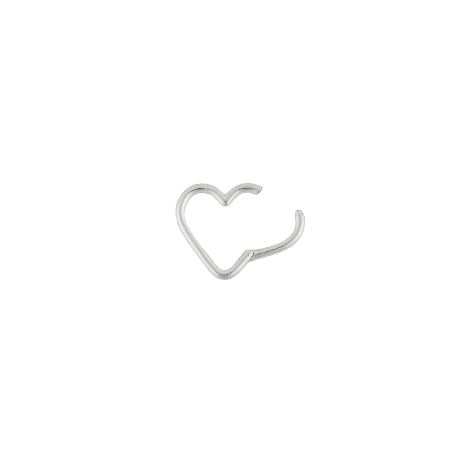 Heart Shaped Bracelet Clip in Silver