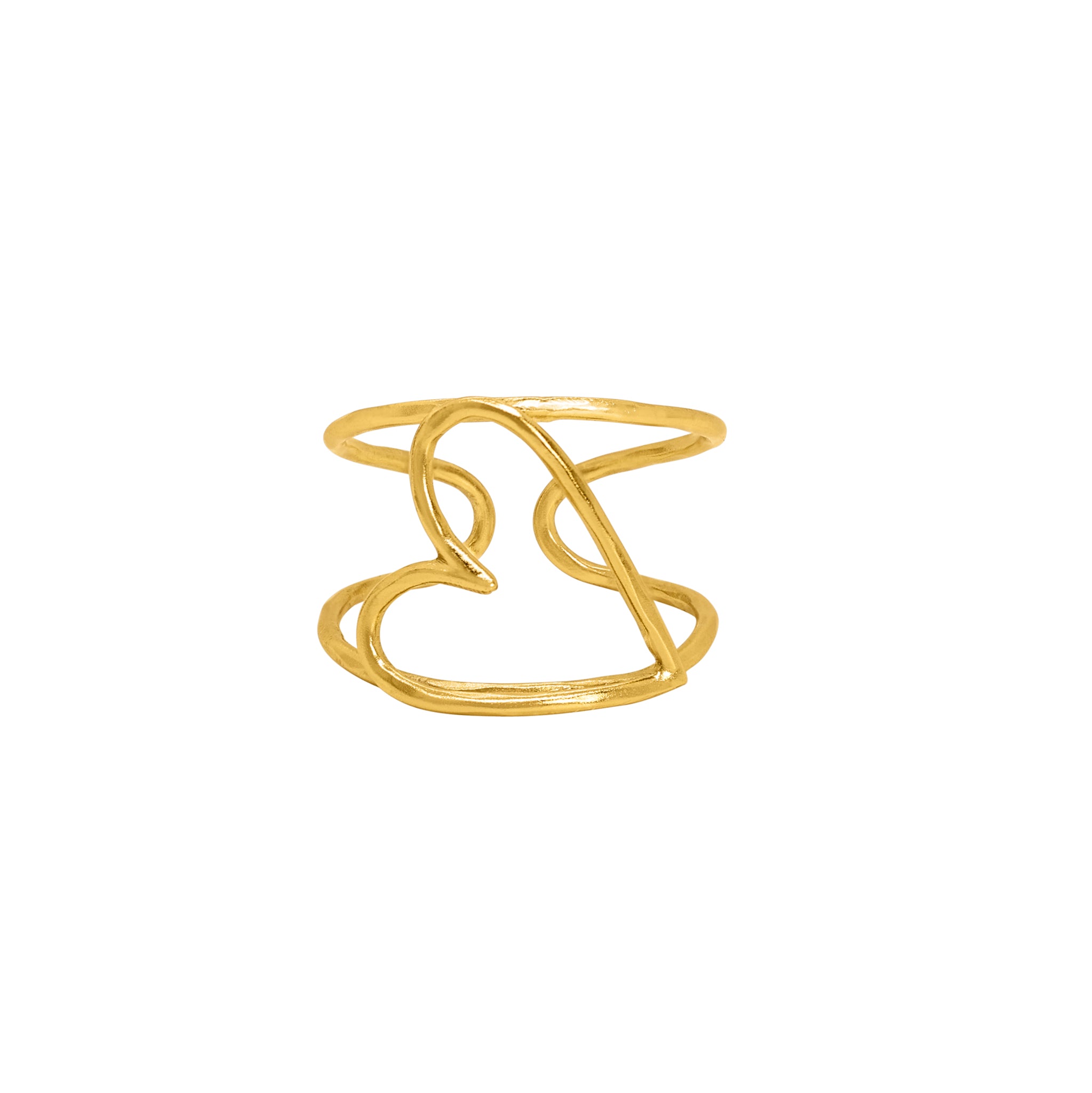 Caged Heart Ring in Gold | Available to Ship January 15, 2025