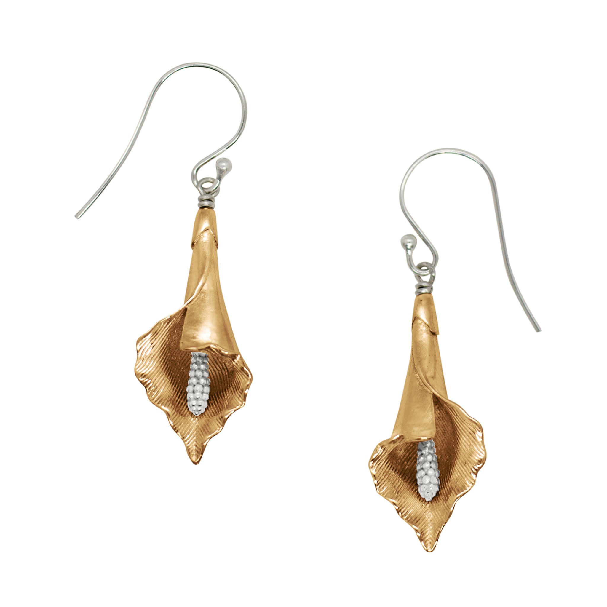 Sweet Lily Earrings in Bronze & Silver