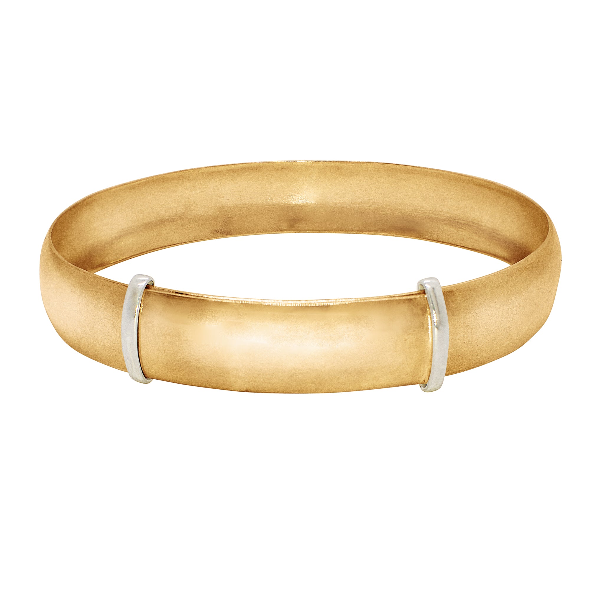 Slide Bangle in Bronze & Silver - 1/2" W