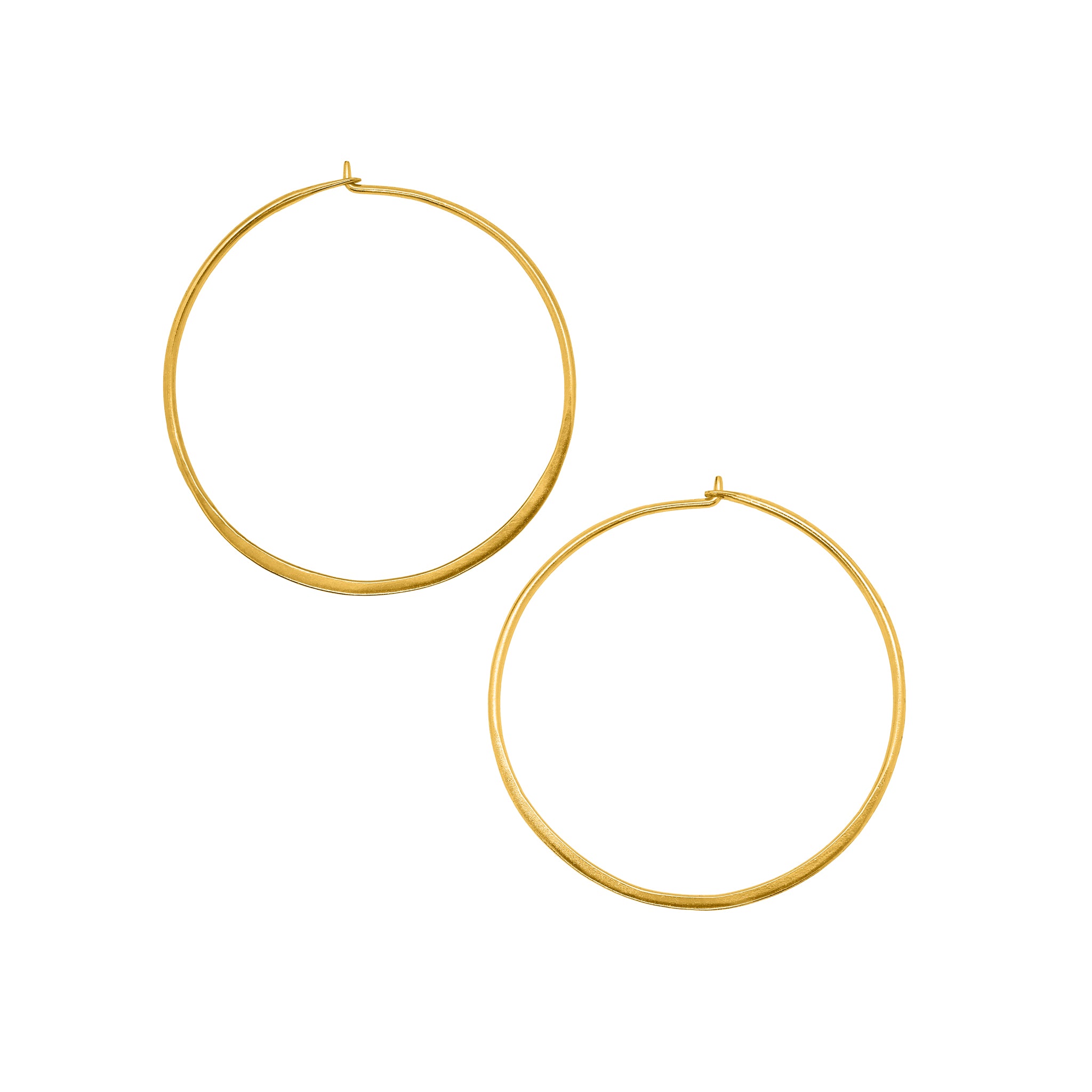 Slender Arc Hoops in Gold - 1 1/2"