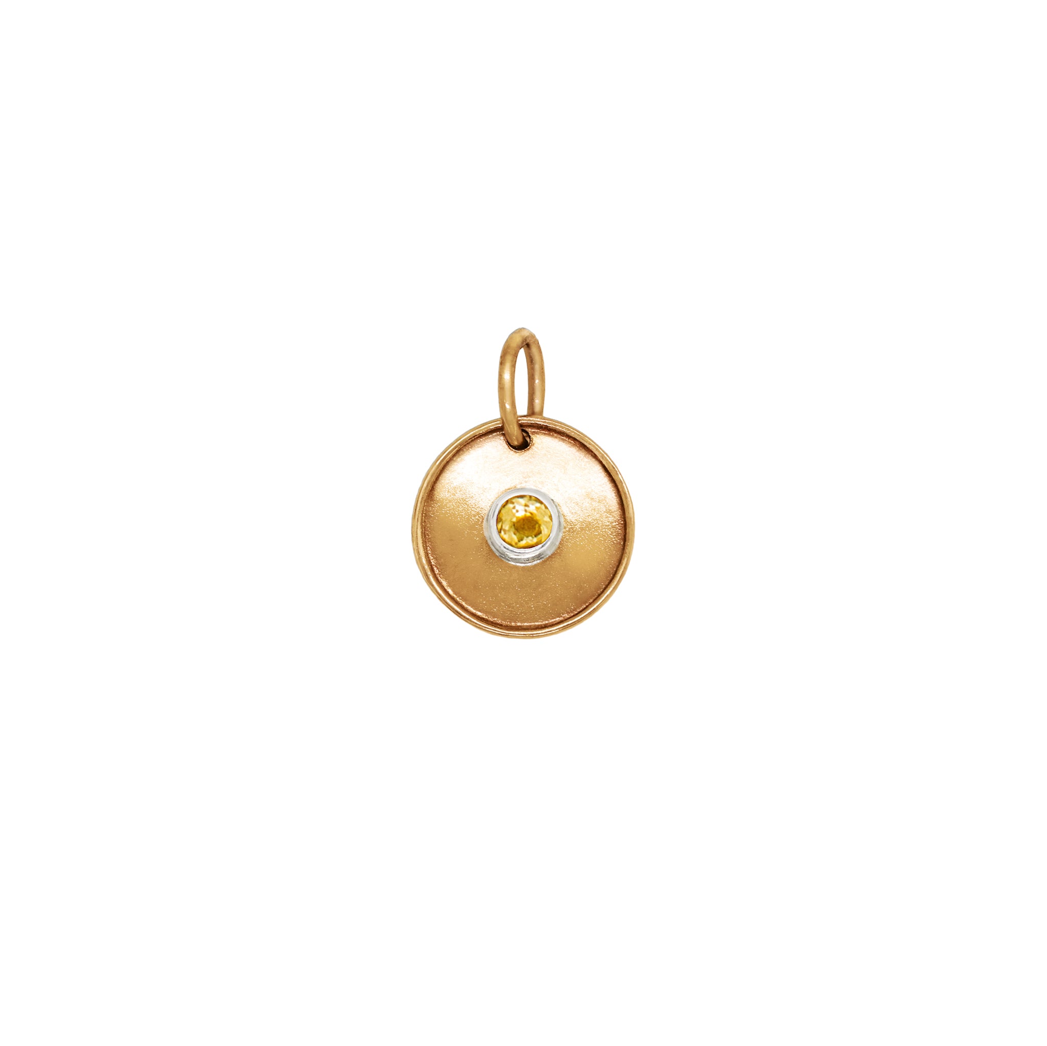 Natural Talent Birthstone Charm Pendant in Bronze - November/ Citrine