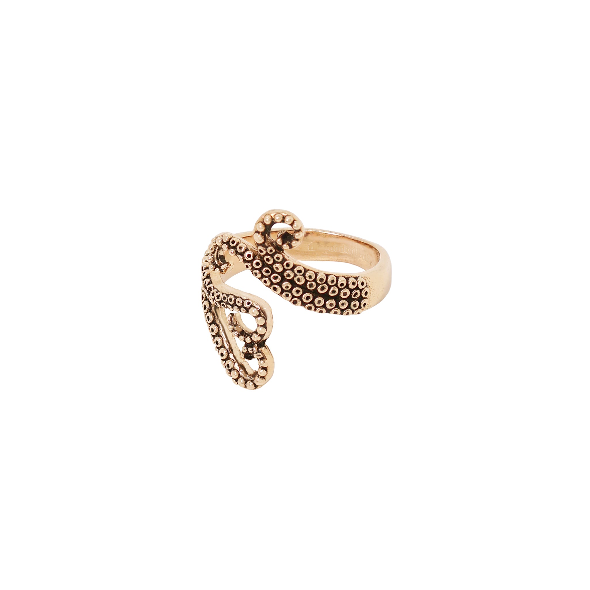 Octopus Hug Ring in Bronze