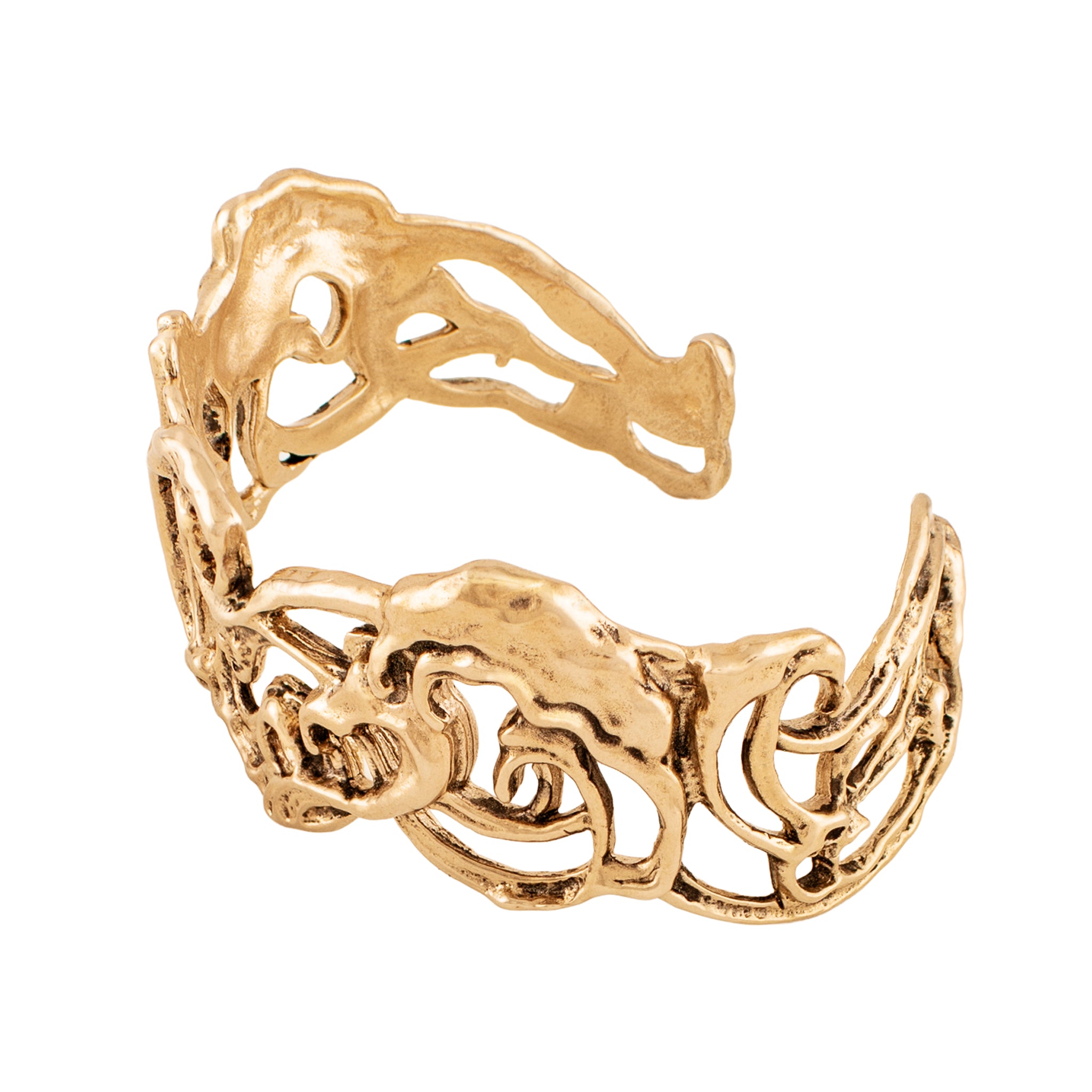 Waves of Joy Cuff in Bronze - Narrow