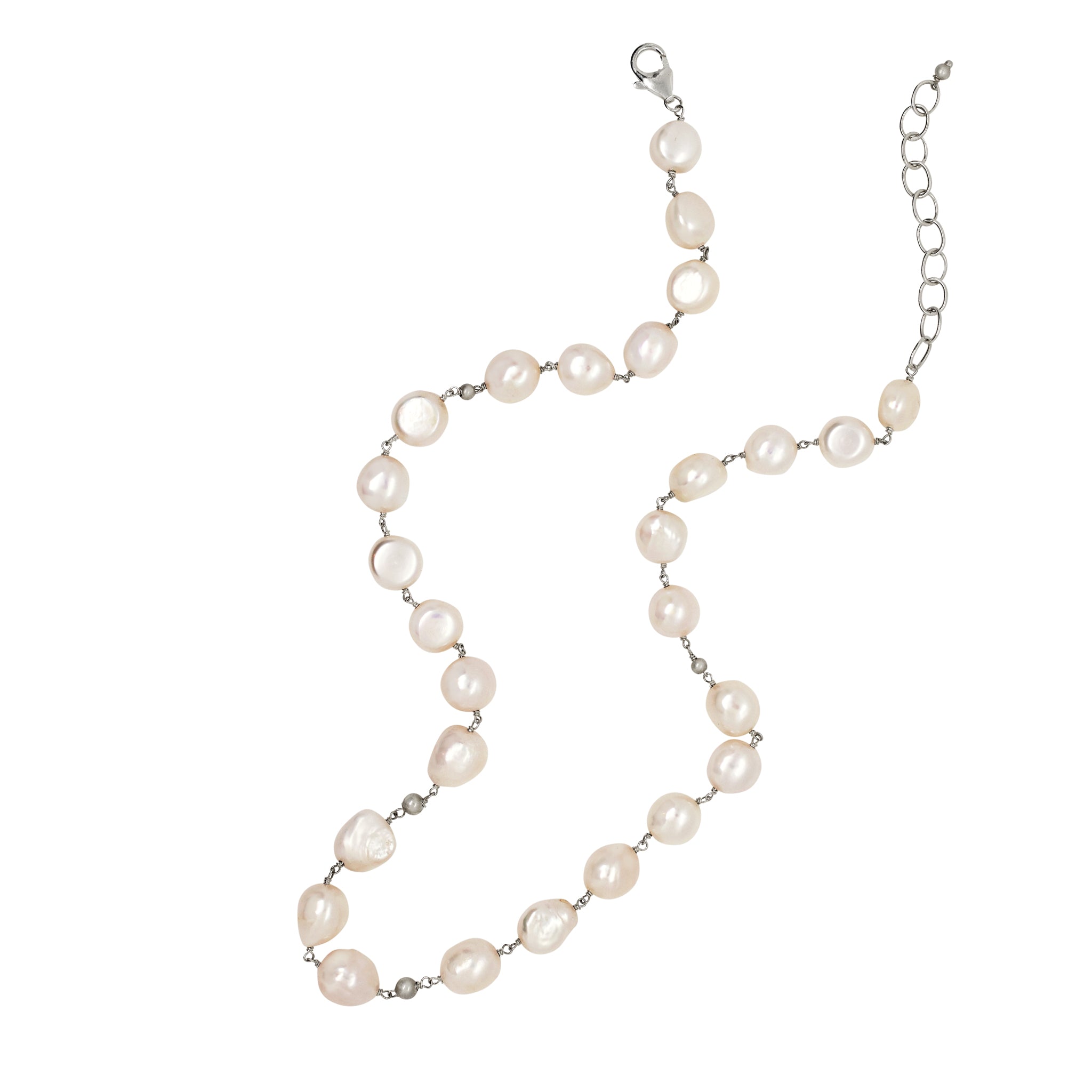 Pearl & Satin Bonfire Necklace - 16-18" L