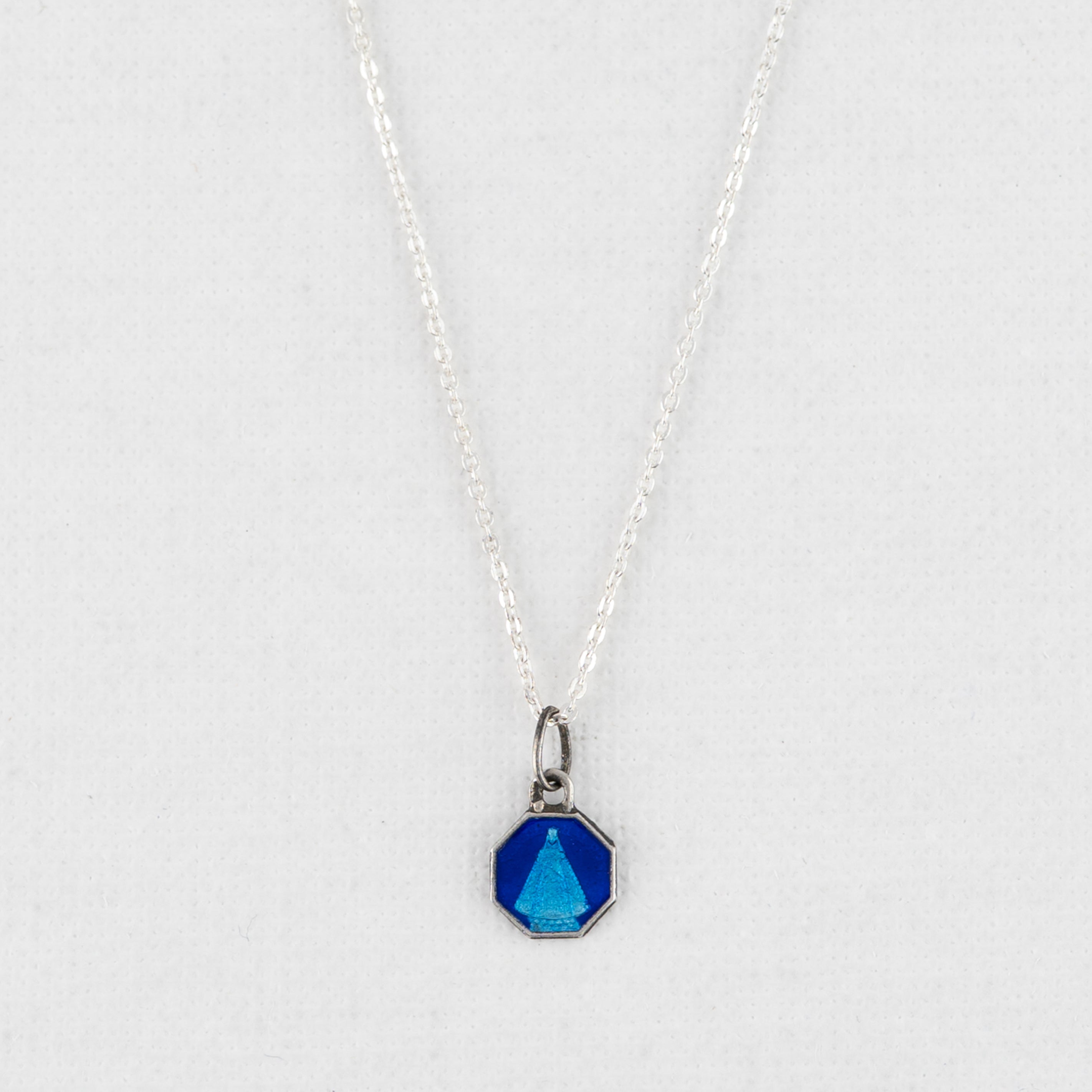 Vintage Medal Notre Dame de Hal Blue Enamel v31