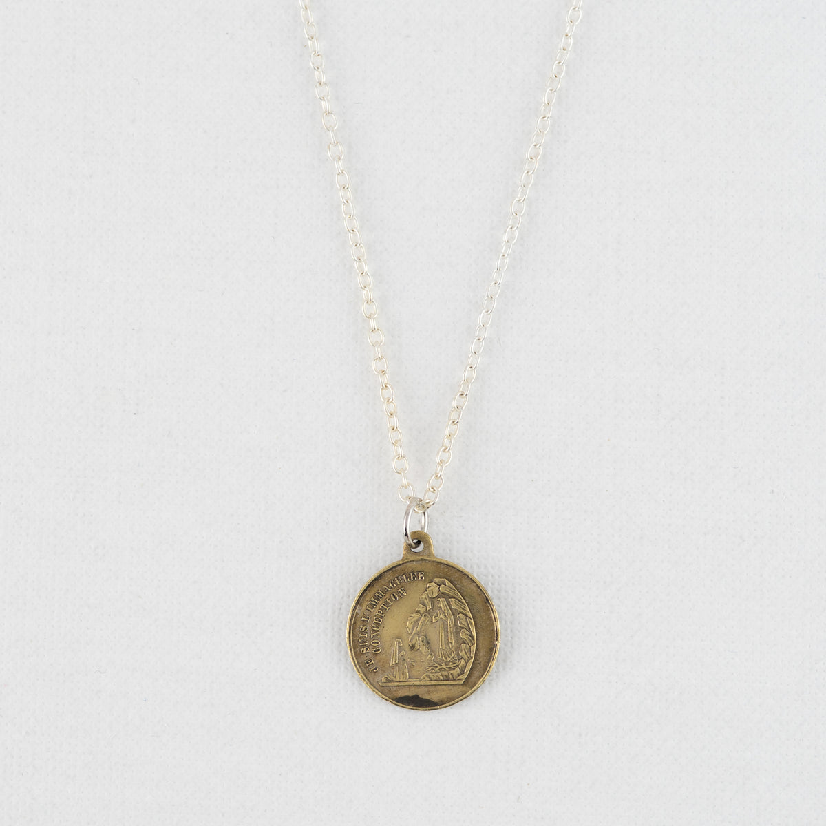 Vintage Medal Saint Bernadette Immaculate Conception v36