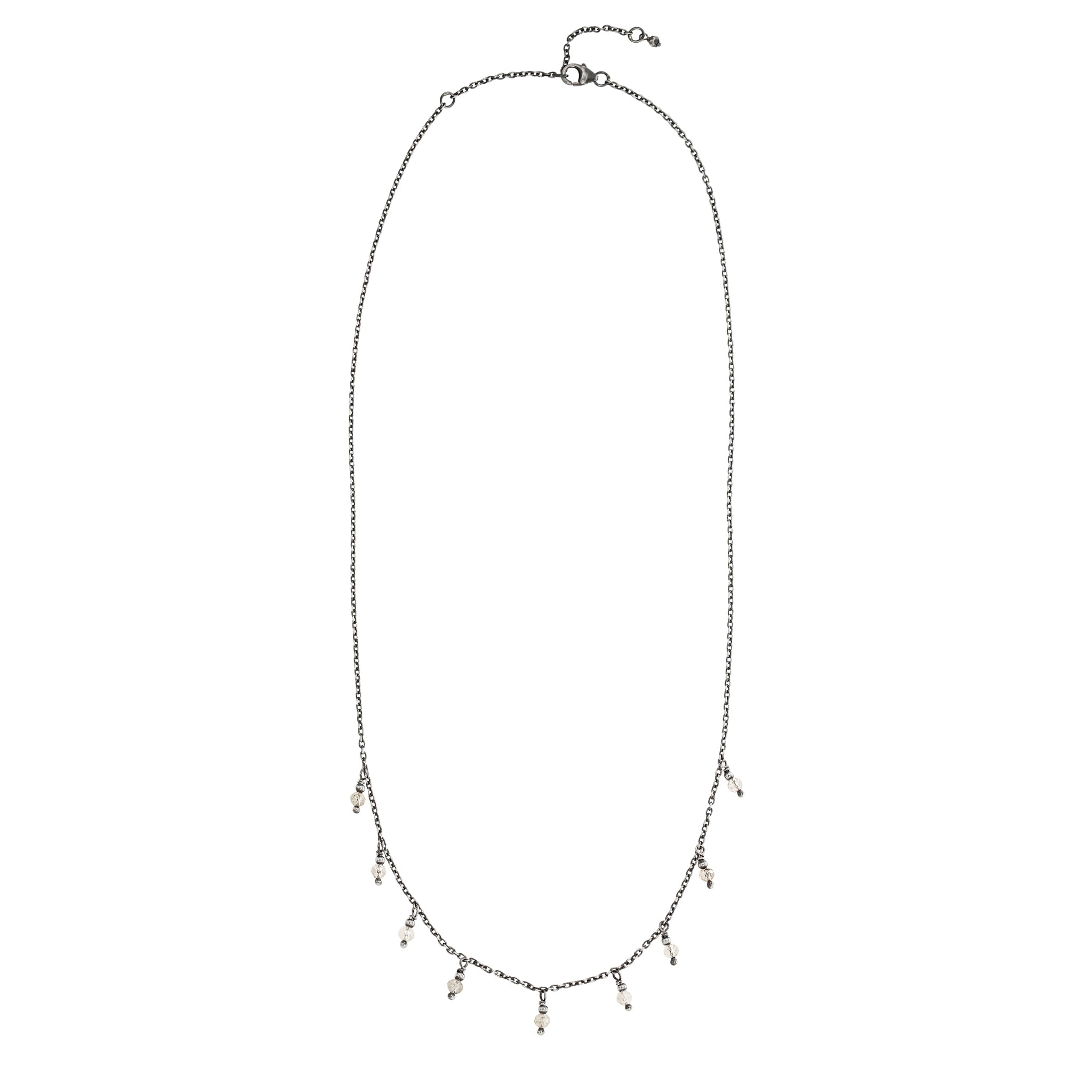 Falling Bonfire & Stone Necklace in Golden Rutilated Quartz