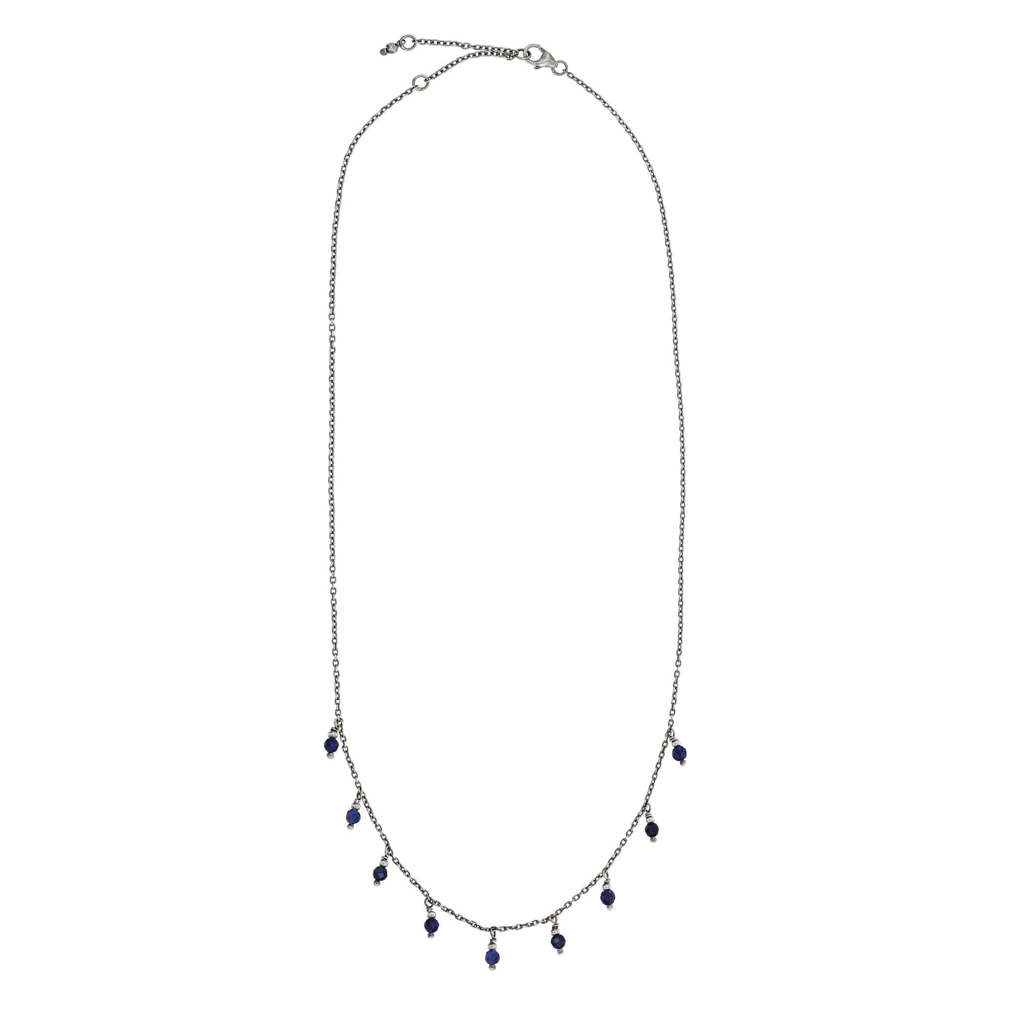 Falling Bonfire & Stone Necklace in Lapis