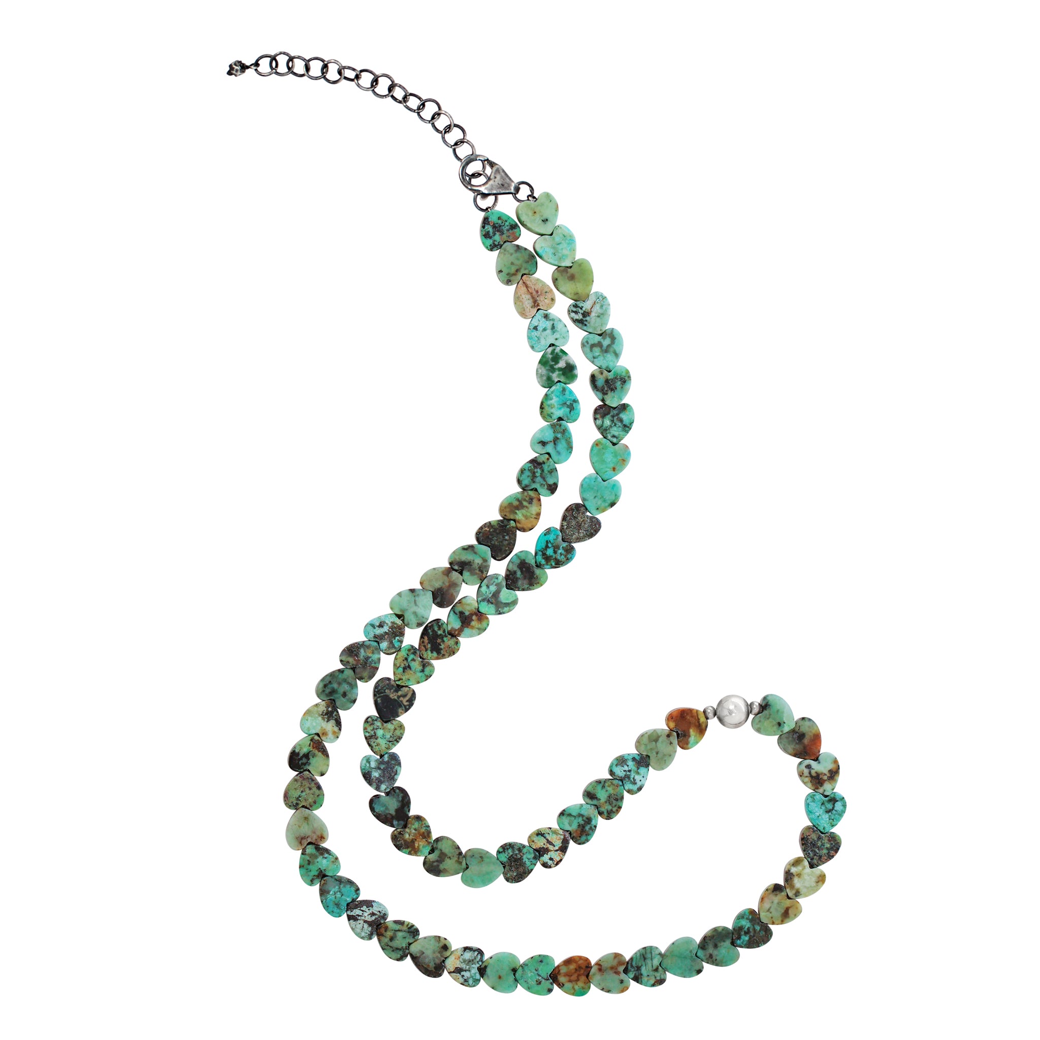 Stone Heart Necklace in Turquoise