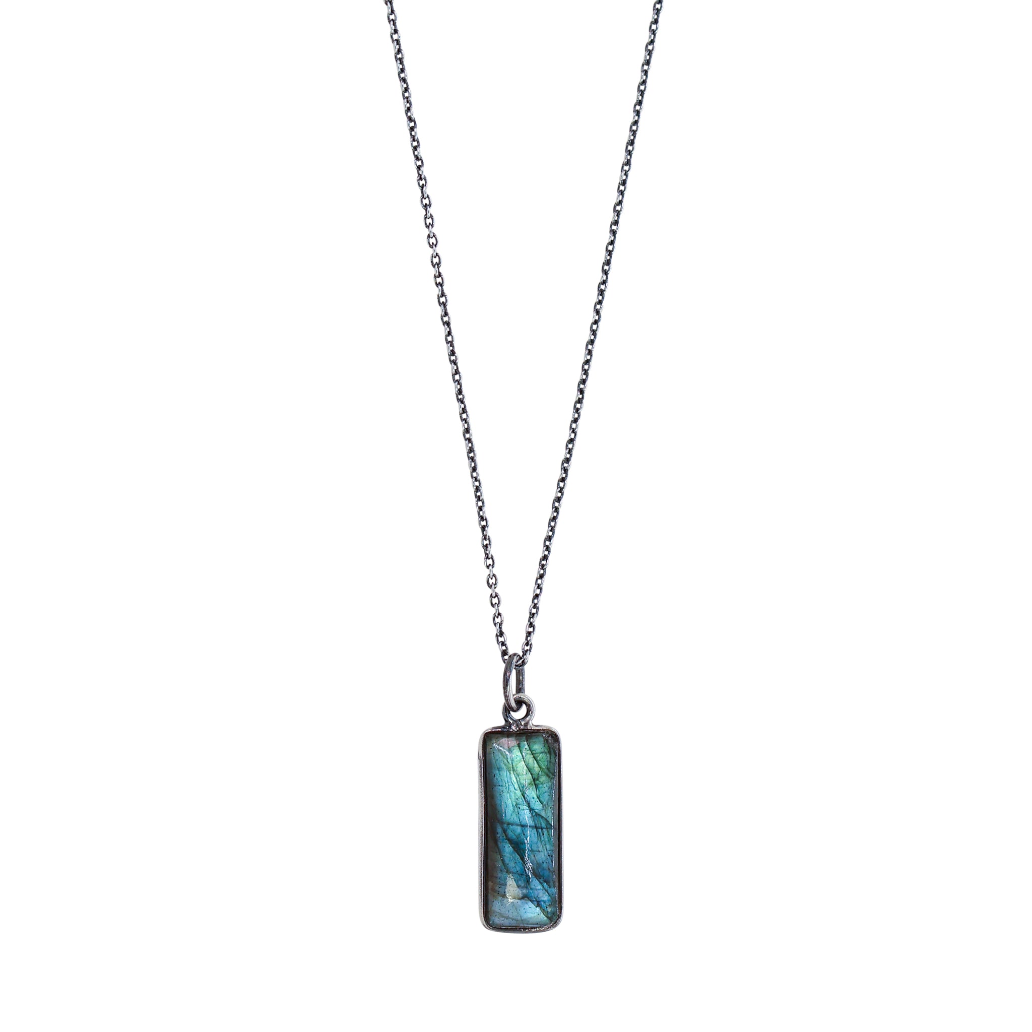 Bay Window Necklace in Labradorite