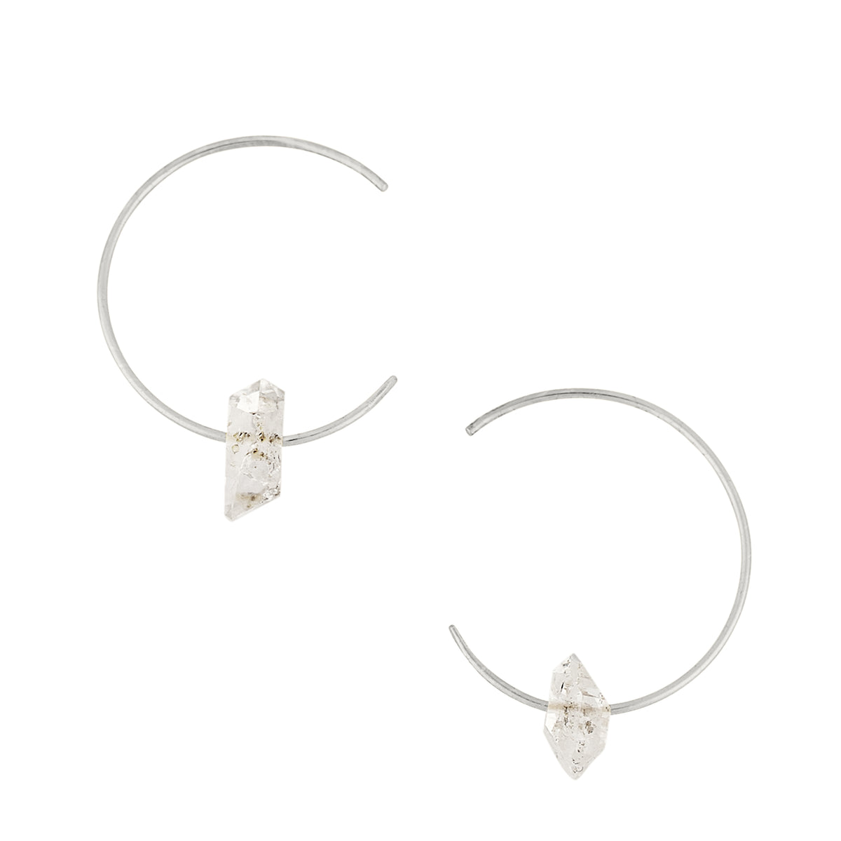 Shooting Star Hoops in Silver | Available to Ship September 18, 2026