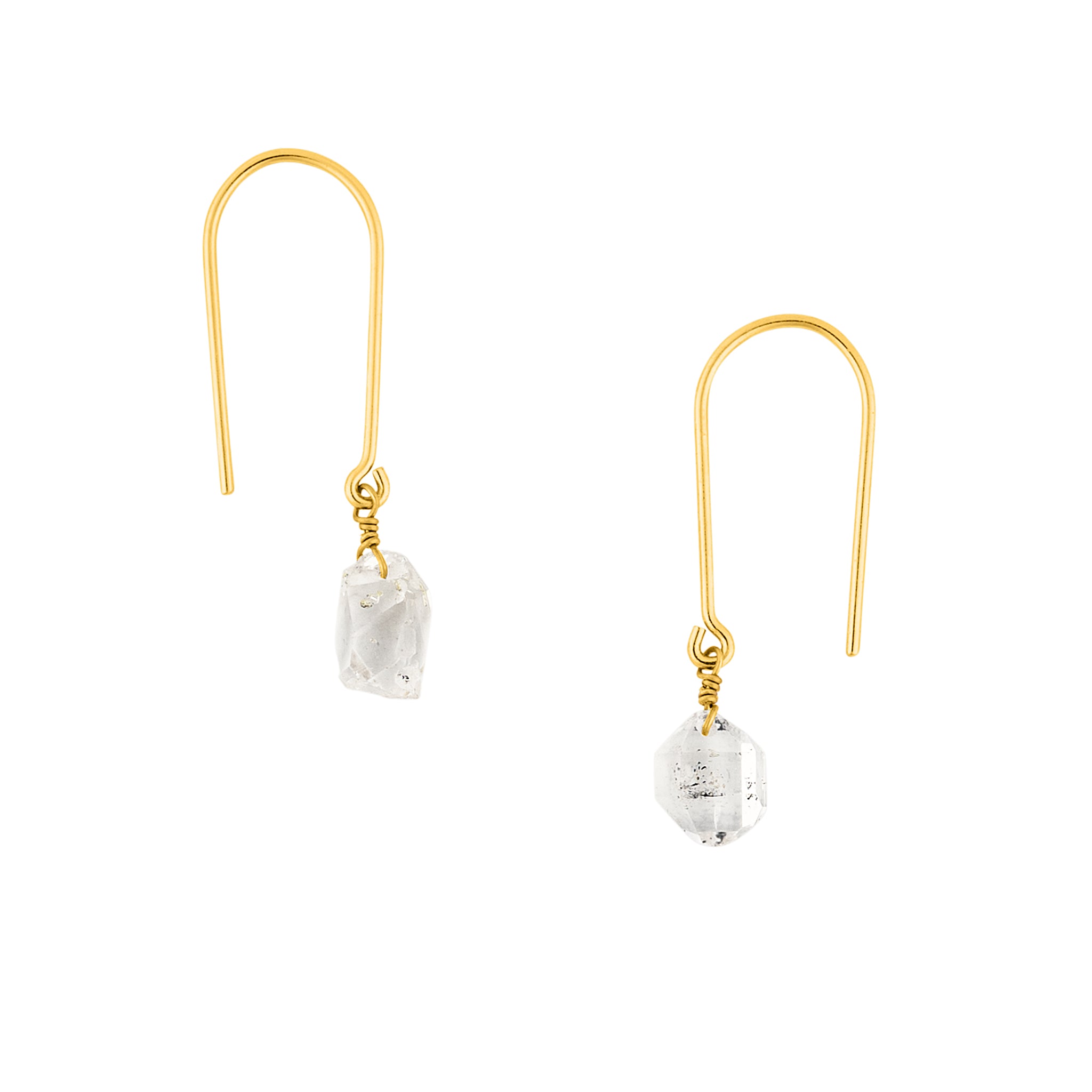 Hooked on Herkimer Earrings in Gold | Available to ship September 18, 2026