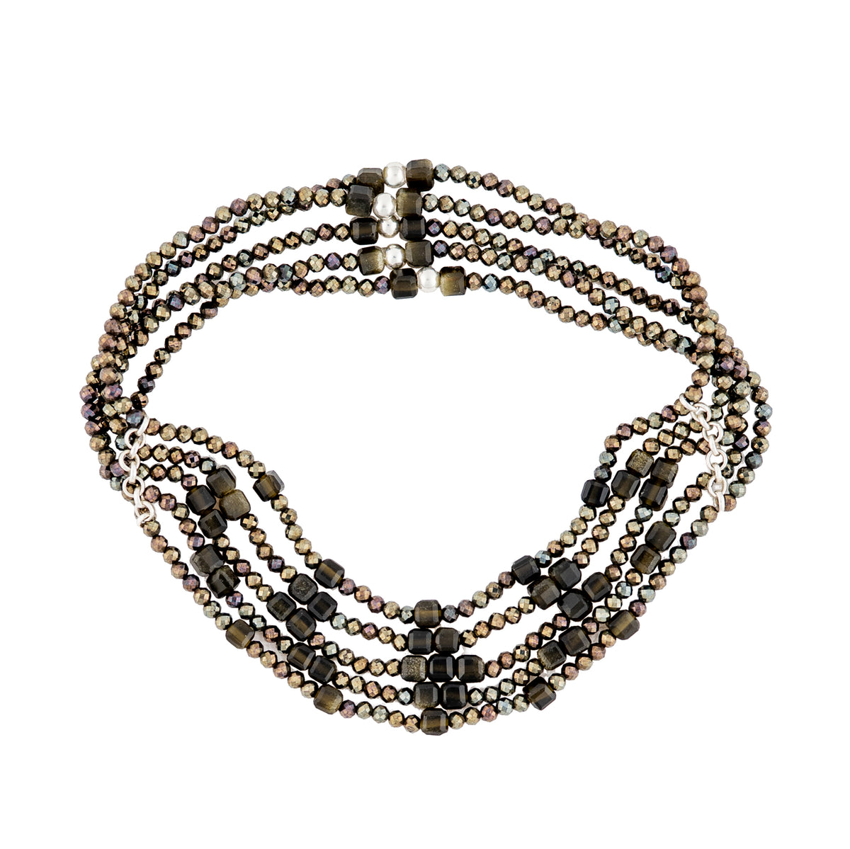 Beaded Blanket Stretch Bracelet Set - Block Pattern