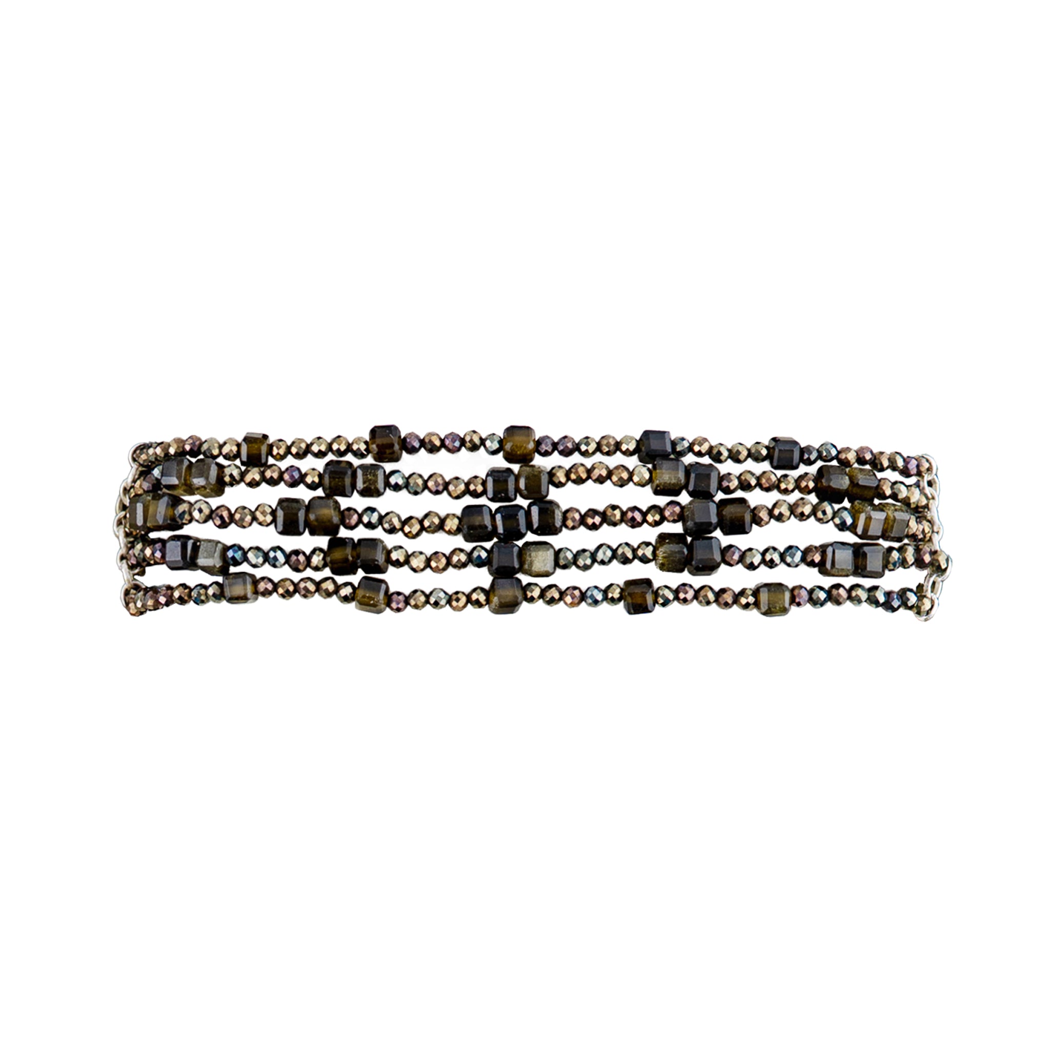 Beaded Blanket Stretch Bracelet Set - Block Pattern