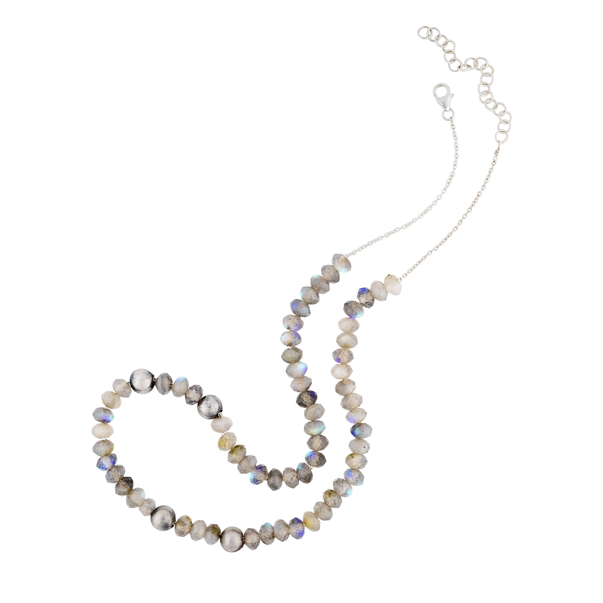 Liquid Stone & Bonfire Necklace in Labradorite | Available to Ship September 10, 2026