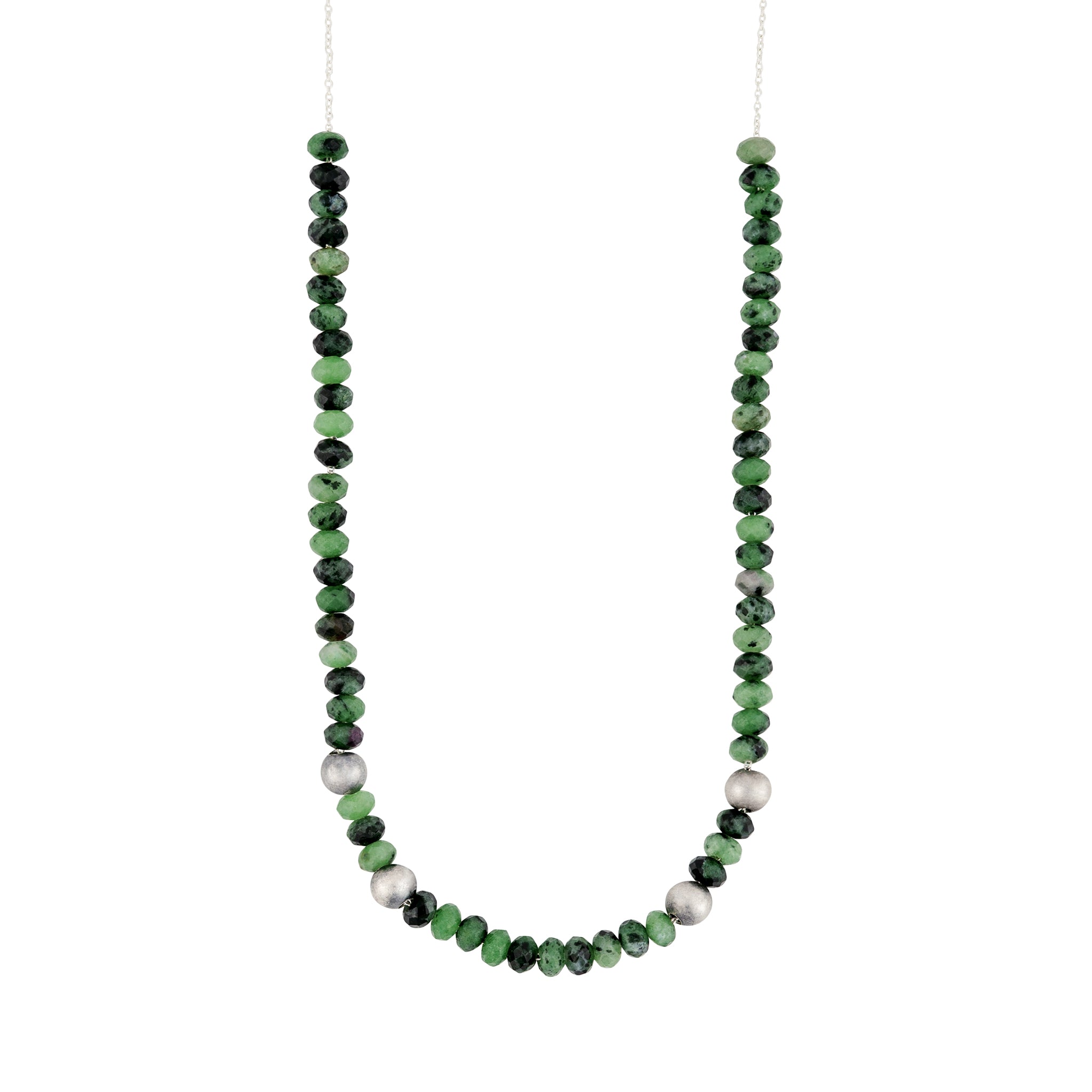 Liquid Stone & Bonfire Necklace in Ruby Zoisite | Available to Ship September 10, 2026
