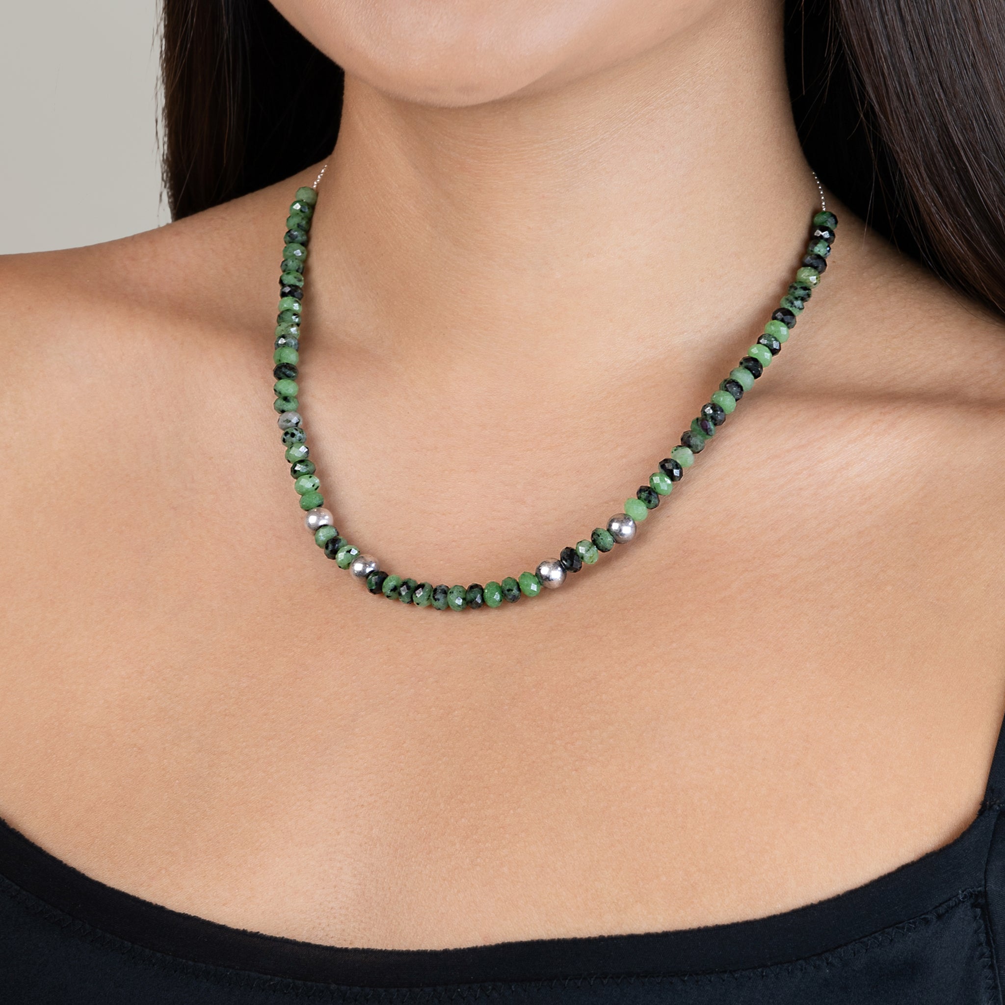 Liquid Stone & Bonfire Necklace in Ruby Zoisite | Available to Ship September 10, 2026