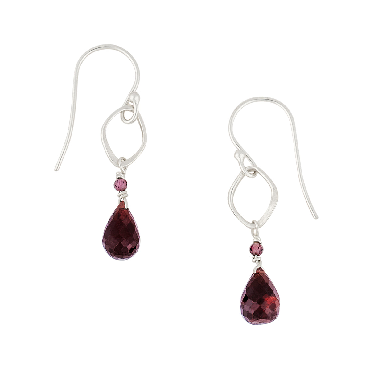 Teardrop Orbit Earrings in Garnet | Available to Ship September 10, 2026