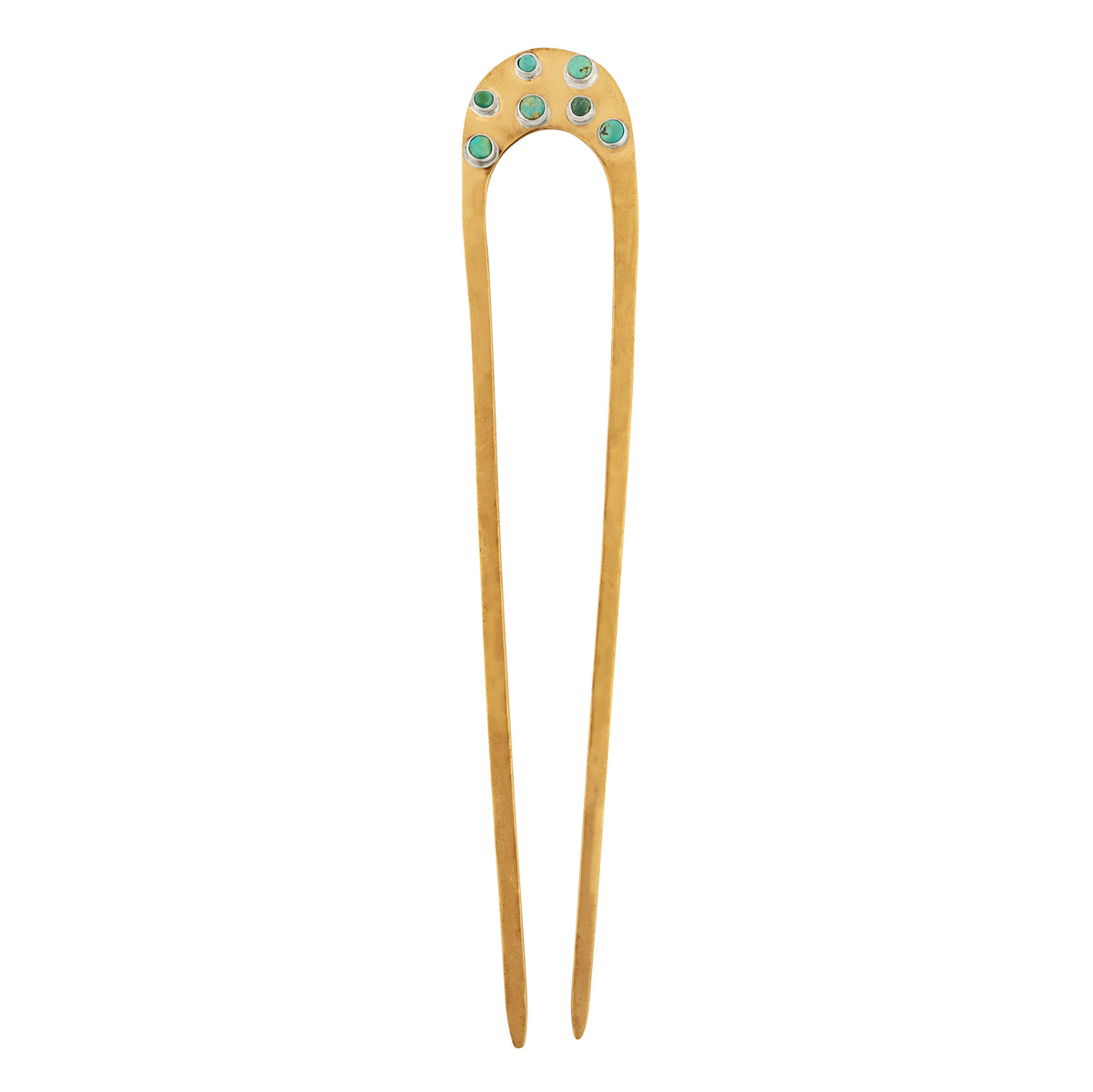 Bejeweled Hair Pin in Turquoise - 5" L | Available to Ship October 30, 2026