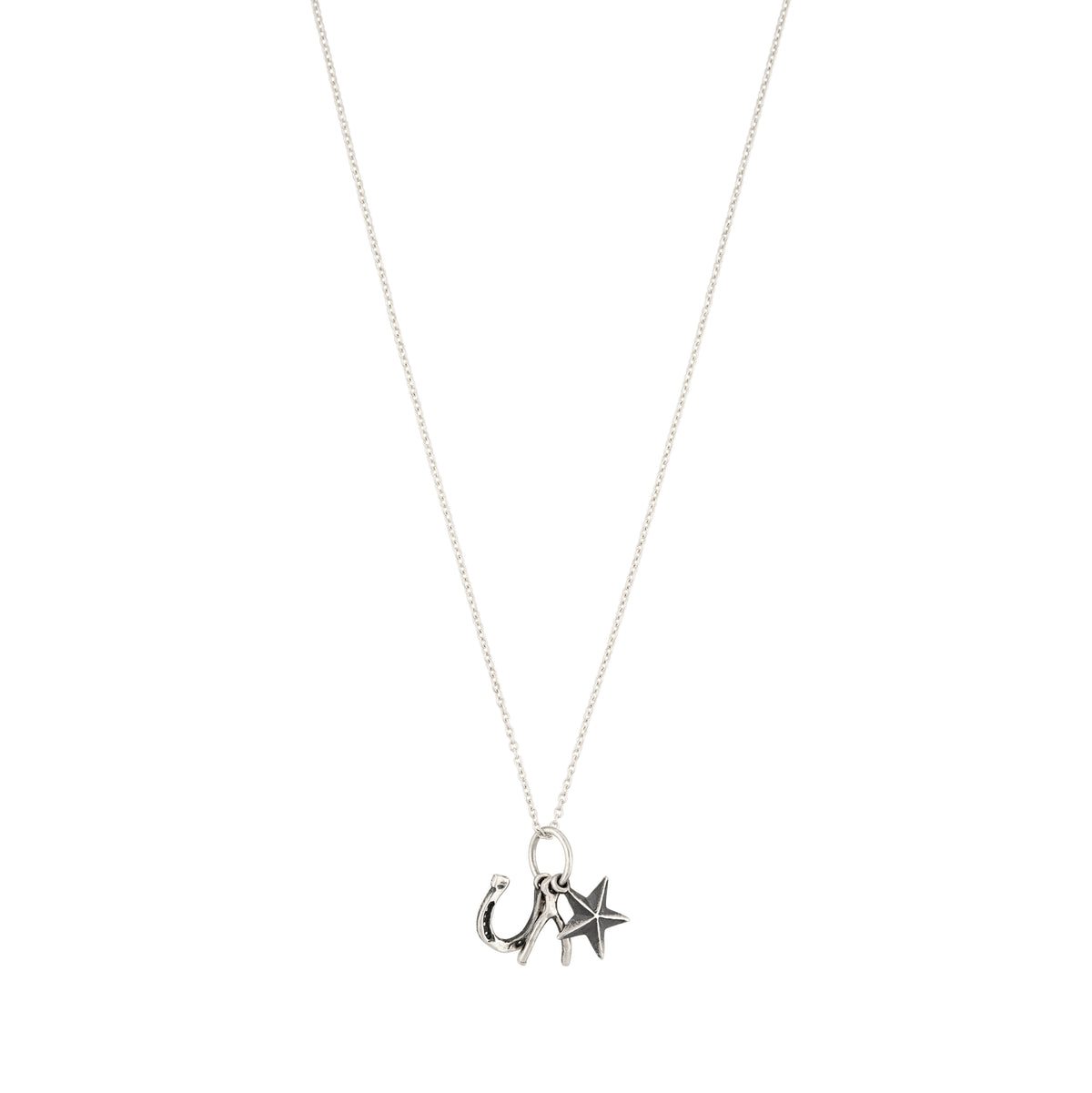 Lucky Charm Trio Necklace - Born Lucky in Silver | Available to Ship October 30, 2026