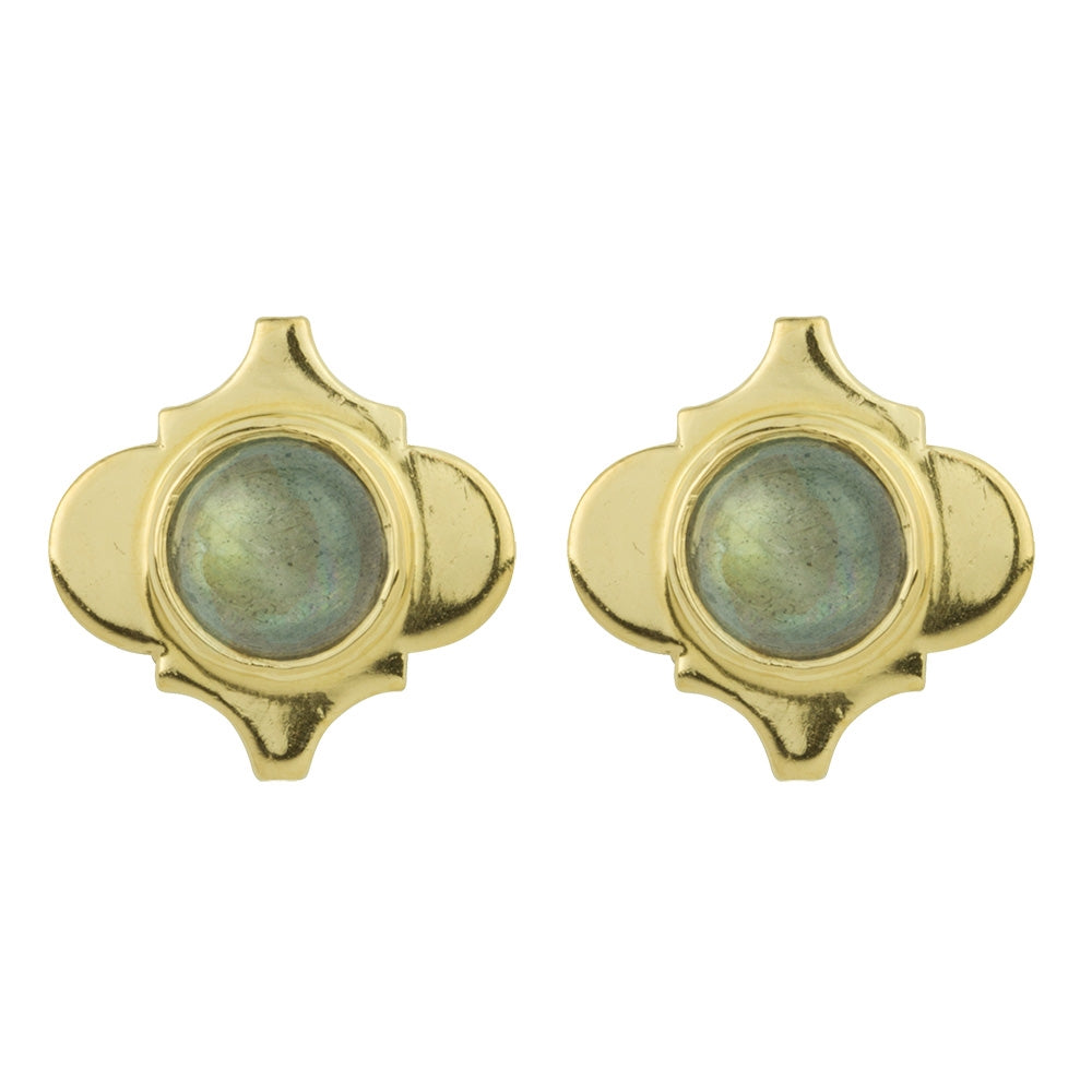 Labradorite and Gold Moroccan Trellis Post | FINAL SALE