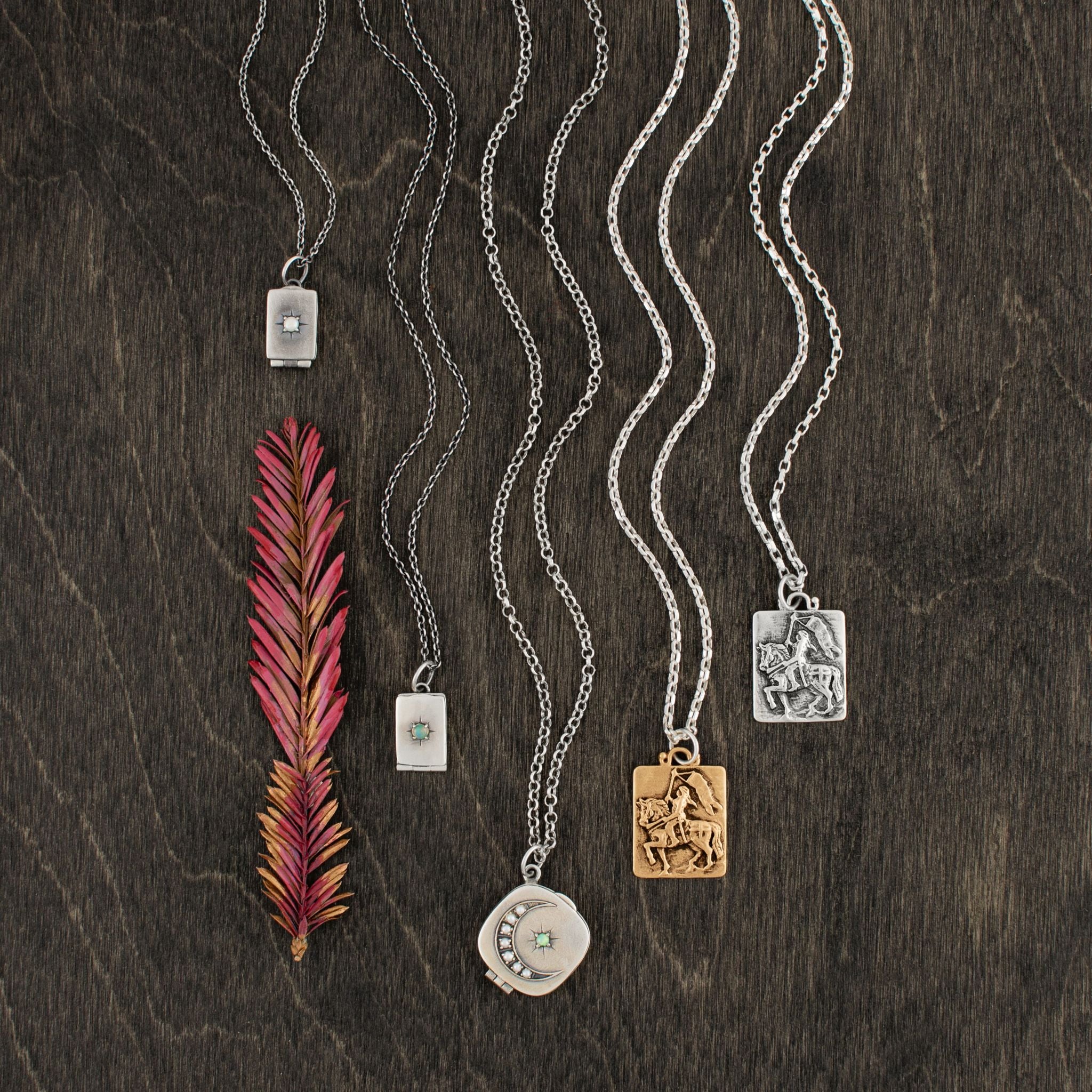 North Star Locket in Pearl