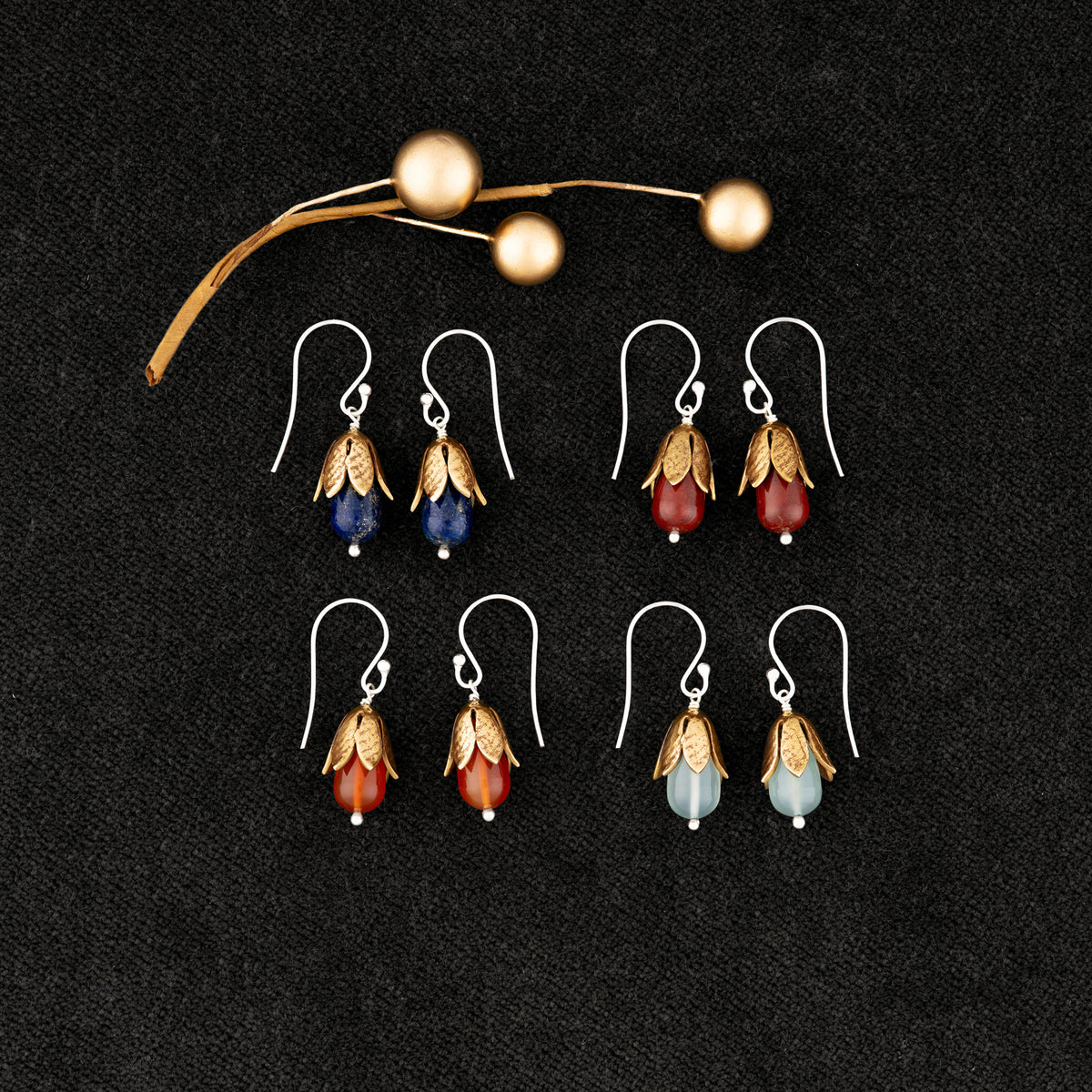 Blossom Earrings in Carnelian | Available to Ship October 30, 2026