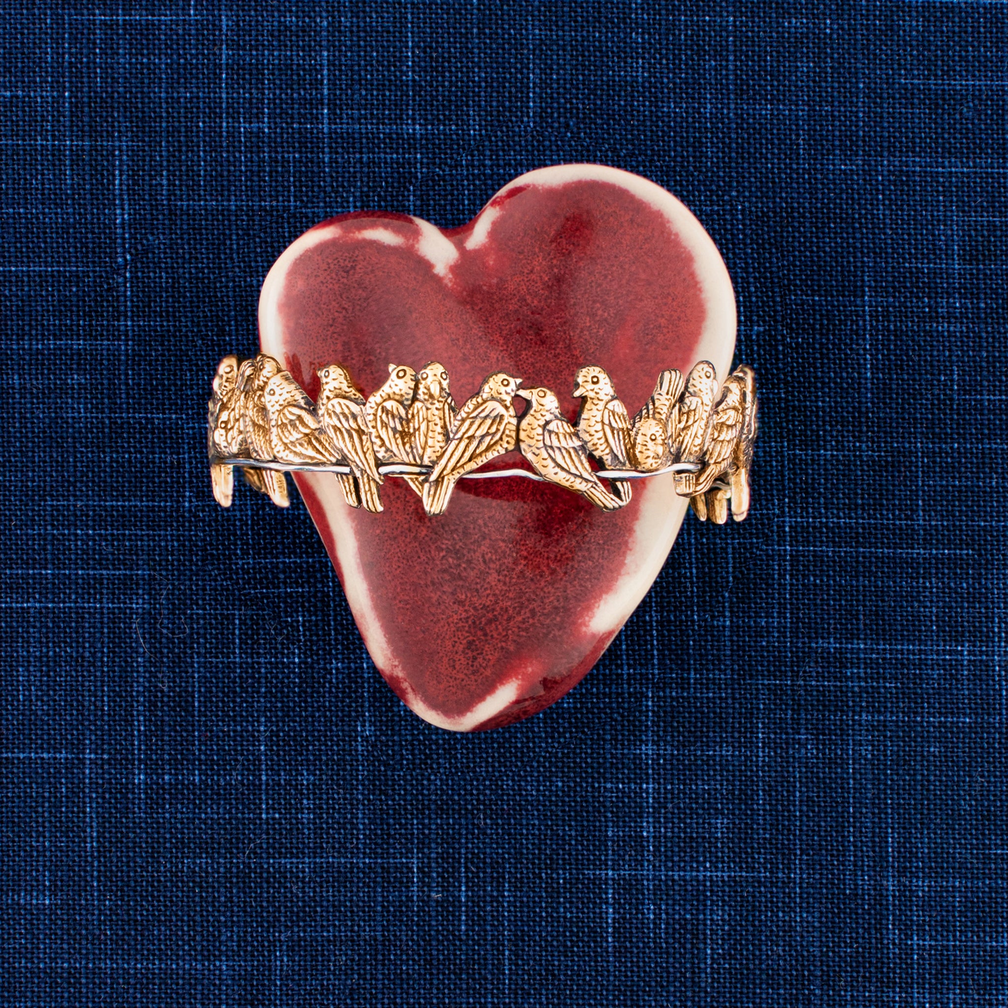 Lovebird Bangle in Bronze Flash Plated