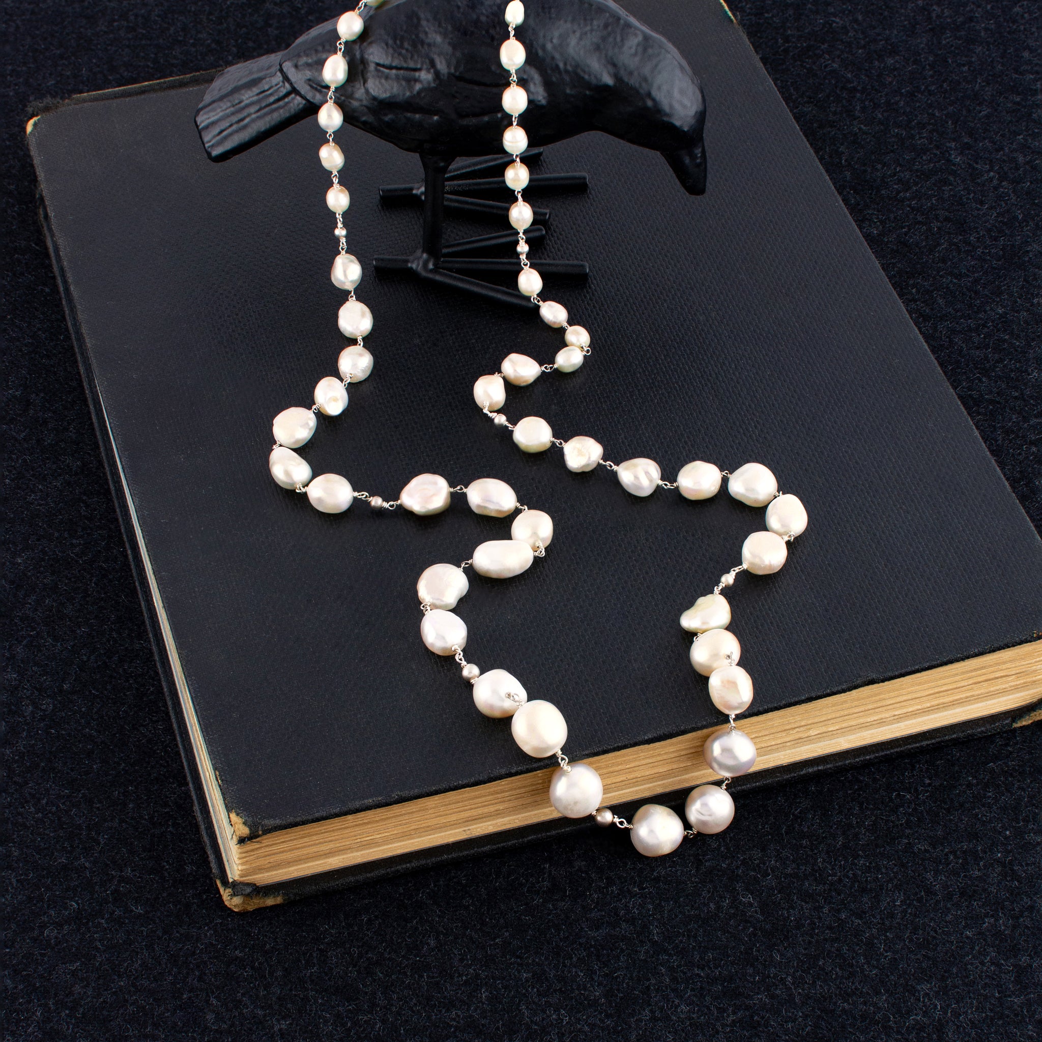 Pearl & Satin Bonfire Necklace