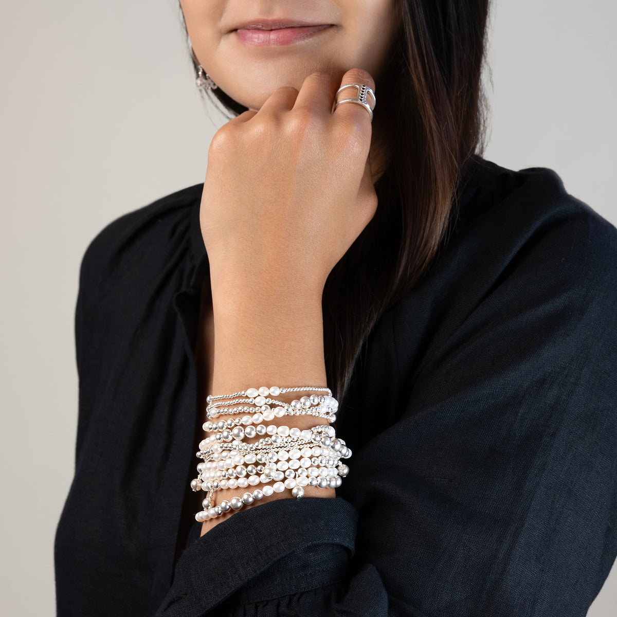 Pearl Fire Bracelet Set