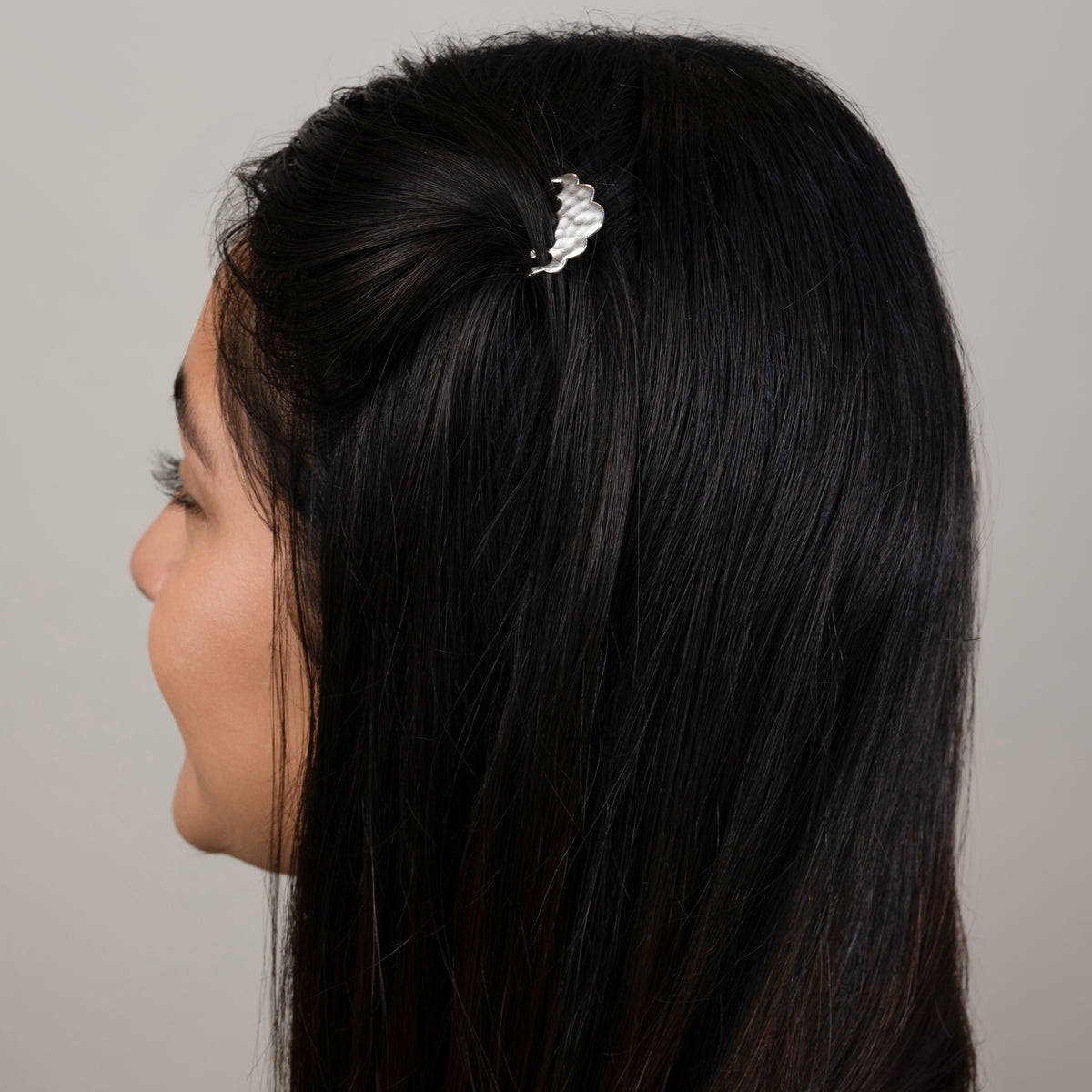 Scalloped Hair Comb in Silver