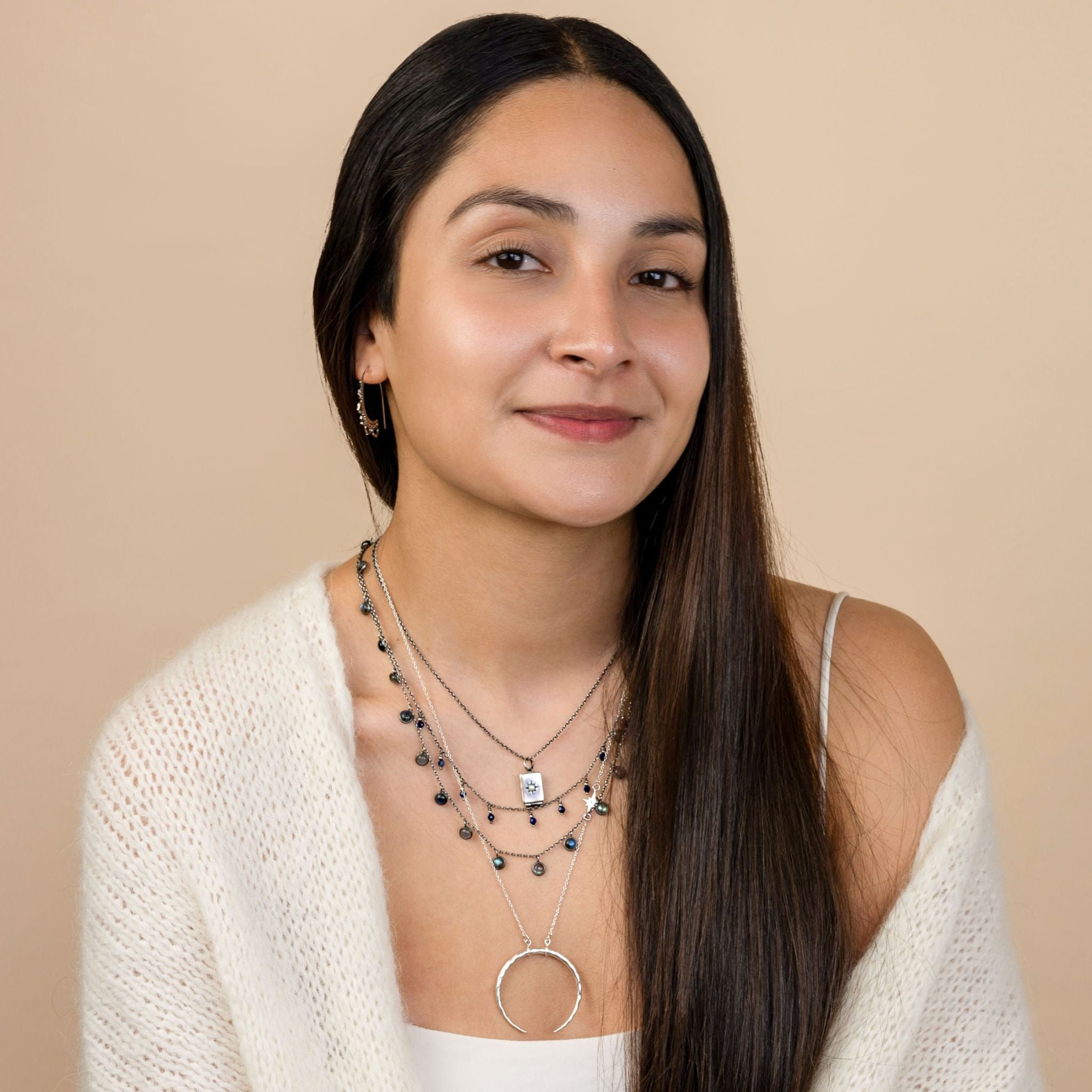 Falling Bonfire & Stone Necklace in Lapis | Available to Ship September 3, 2026