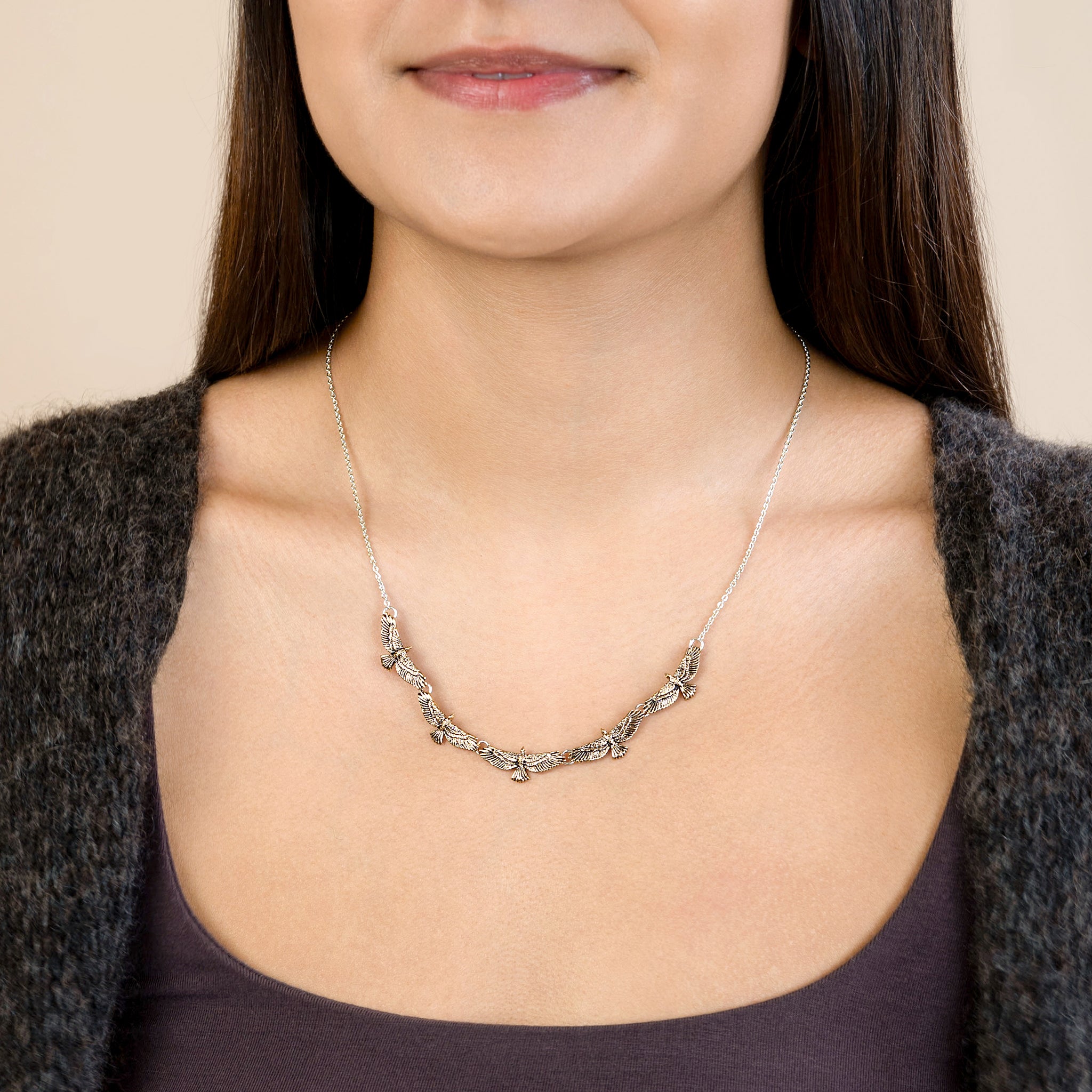 Linked Hawk Necklace