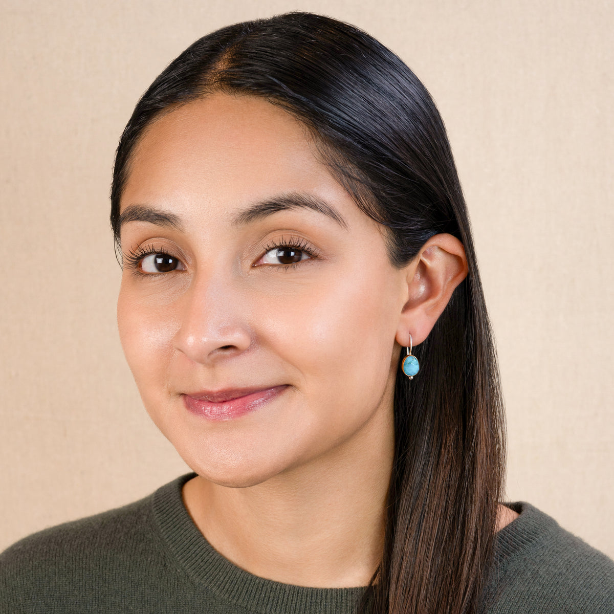 Fire Inside Earrings in Turquoise & Bronze | Available to Ship October 30, 2026