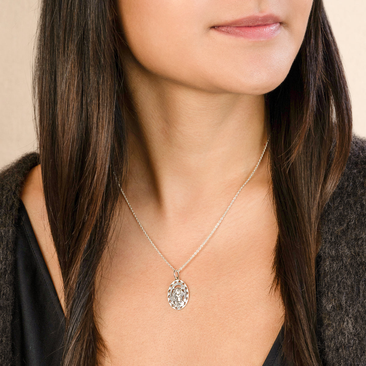 Horse Nature Saint Necklace - Open Pendant