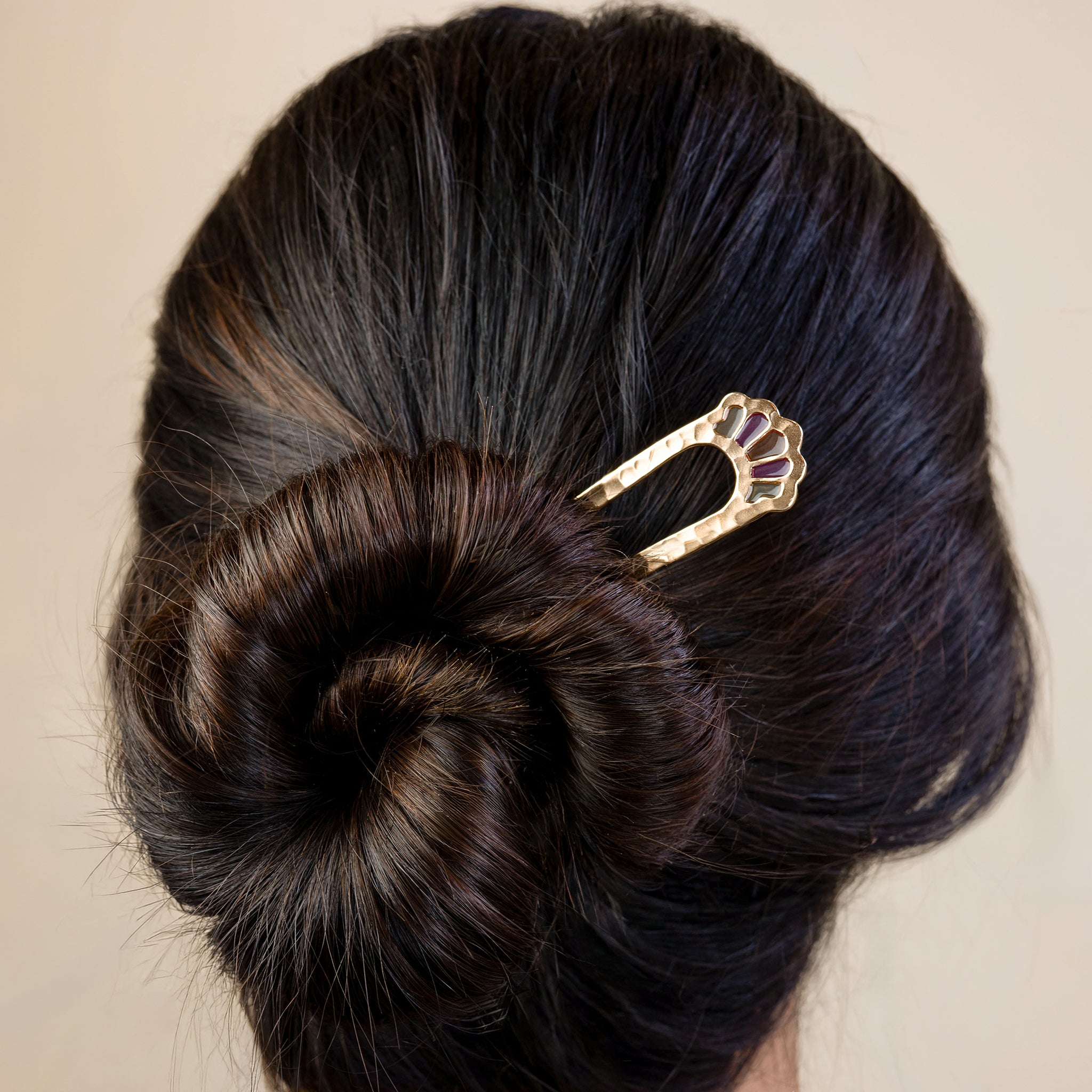 Stained Glass Fado Hair Pin - 5" L