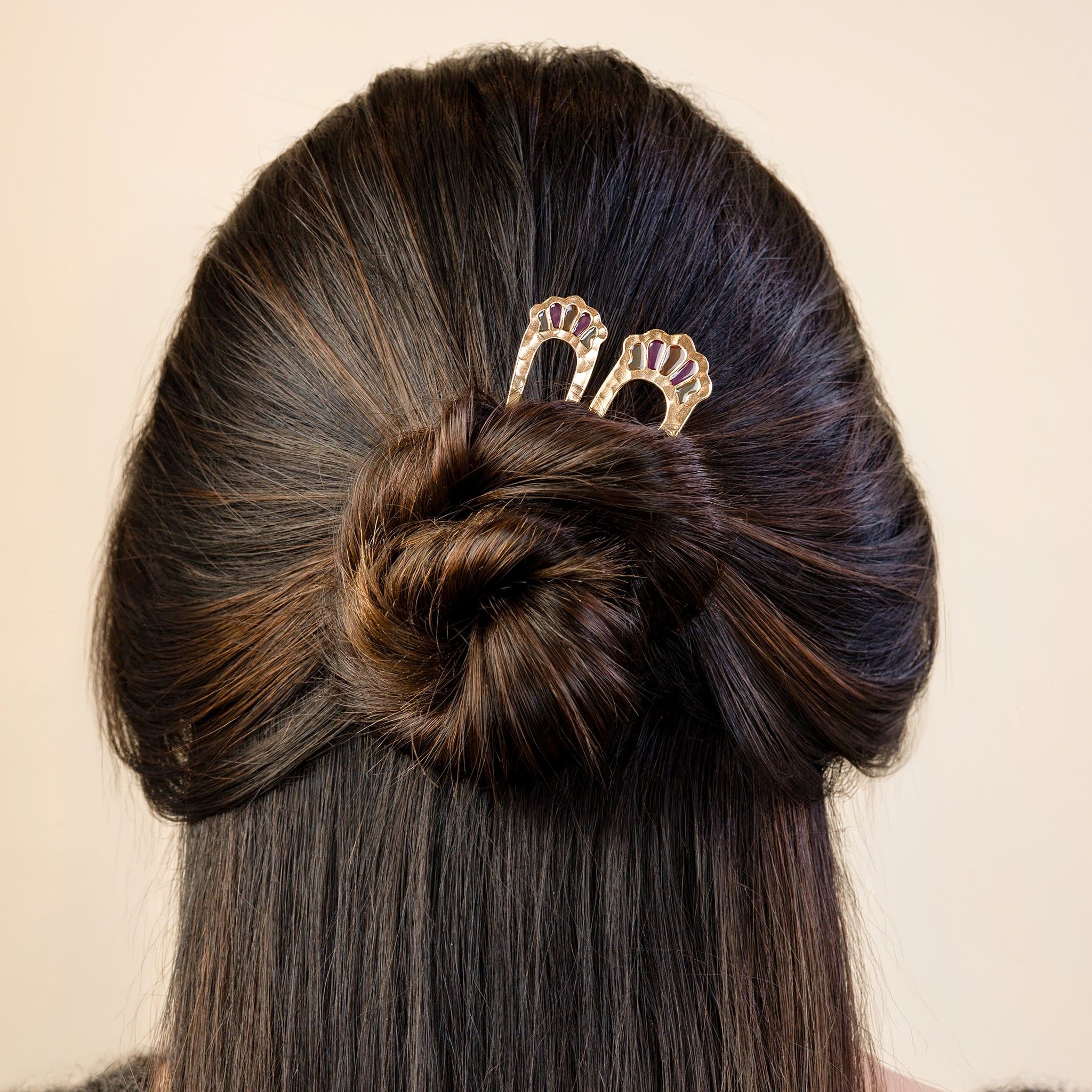 Stained Glass Fado Hair Pin - 2 1/2" L