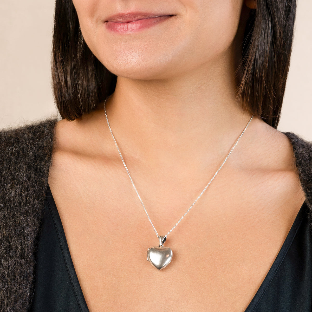 Sacred Heart Locket Necklace - Cable Chain | Available to Ship October 30, 2026