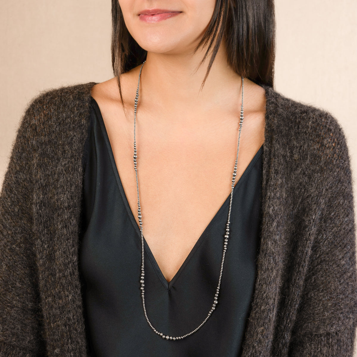 Petite Bonfire Bead Strand Necklace
