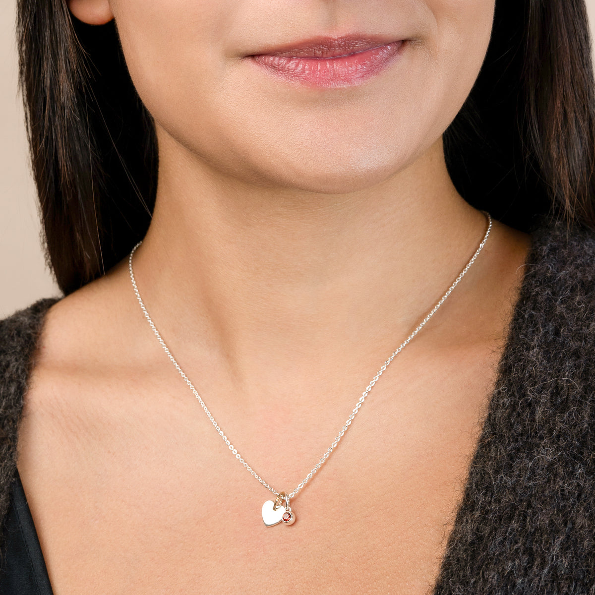 Loved Birthstone Charm Necklace - January/ Garnet | Available to Ship October 30, 2026