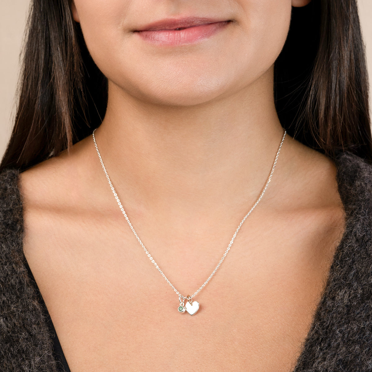 Loved Birthstone Charm Necklace - May/ Emerald | Available to Ship October 30, 2026