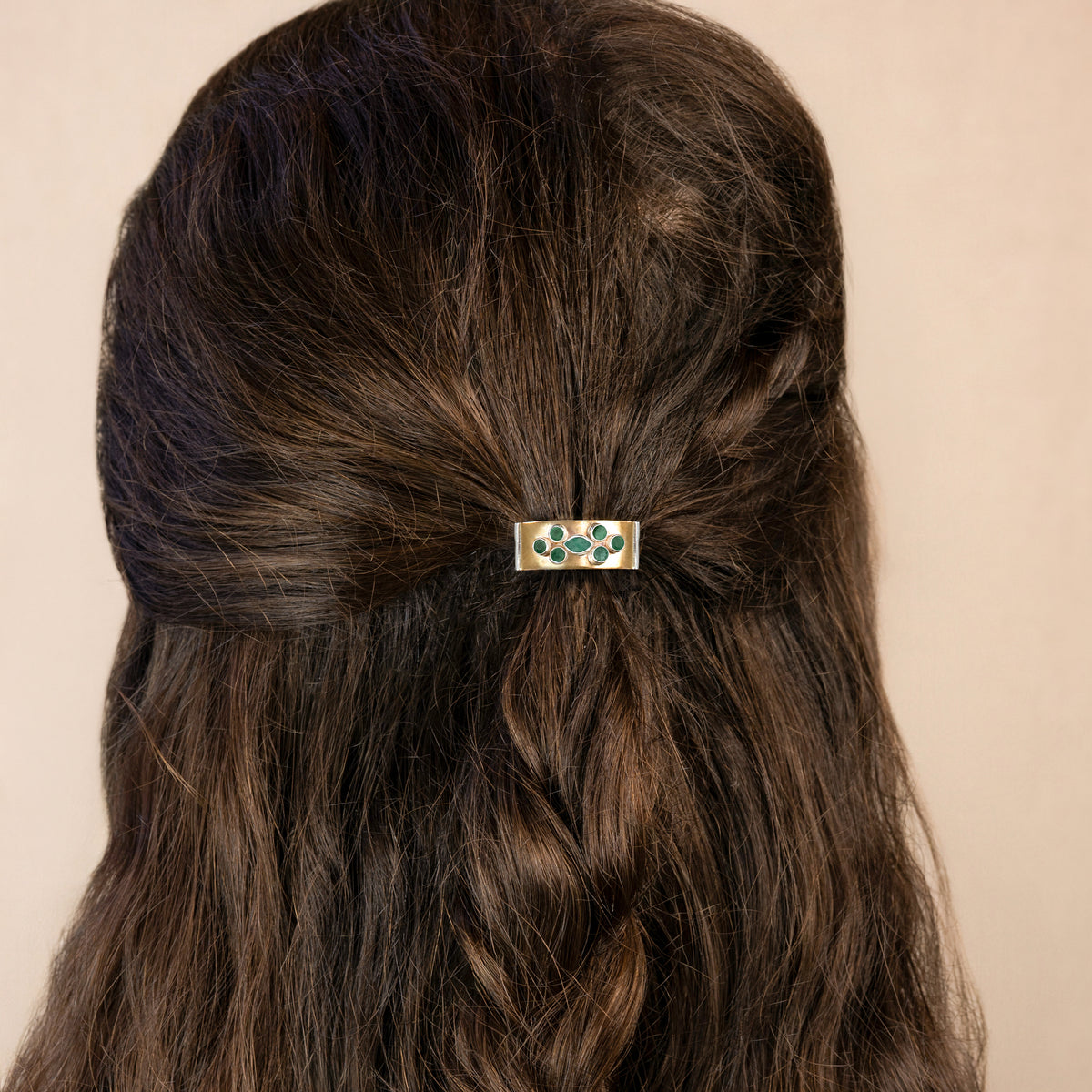 Totem Mini Pony Cuff in Natural Emerald | Available to Ship October 30, 2026