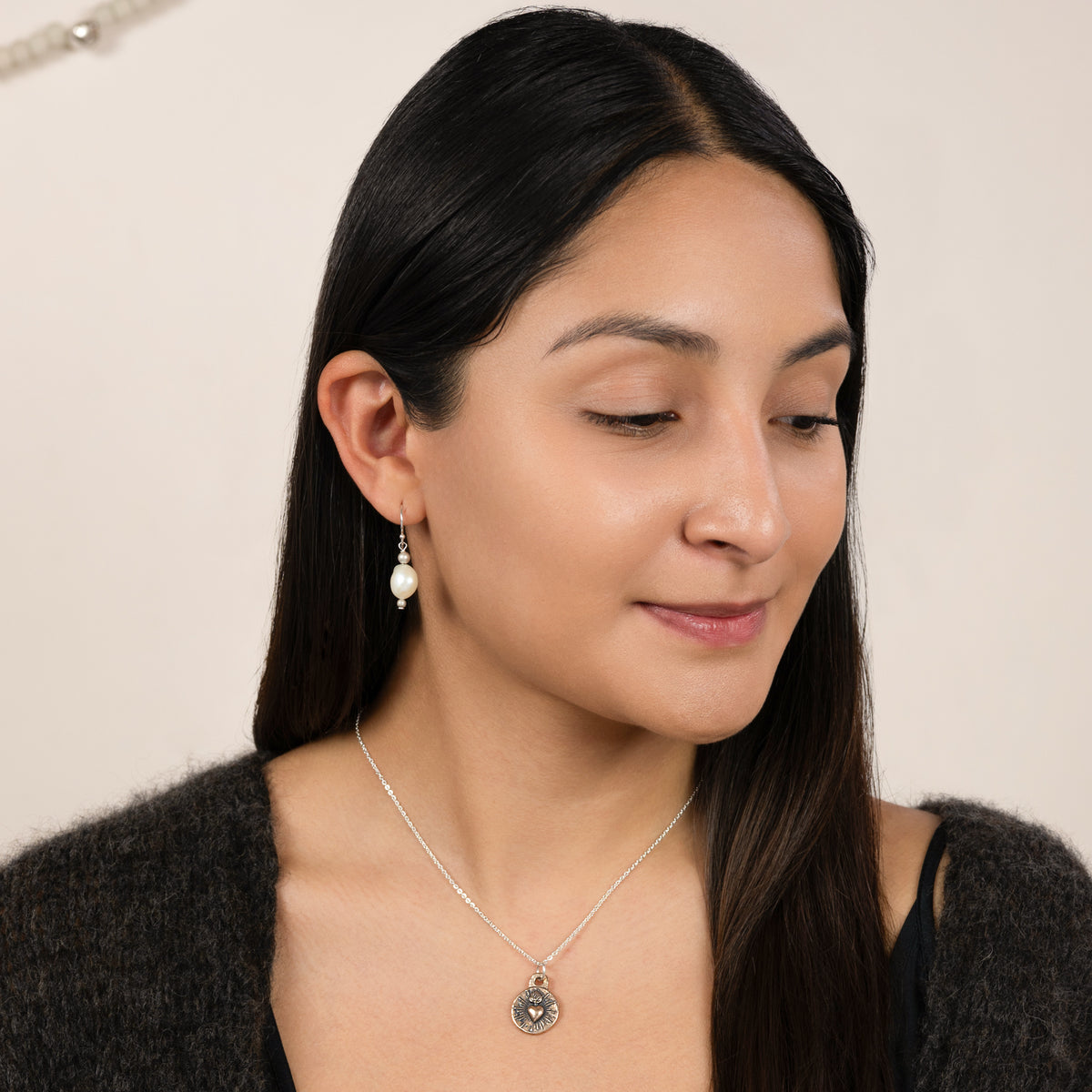 Protector Charm Necklace - Sacred Heart