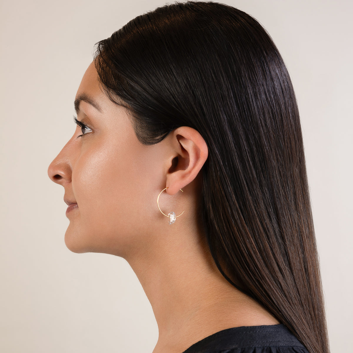Shooting Star Hoops in Gold | Available to Ship September 18, 2026