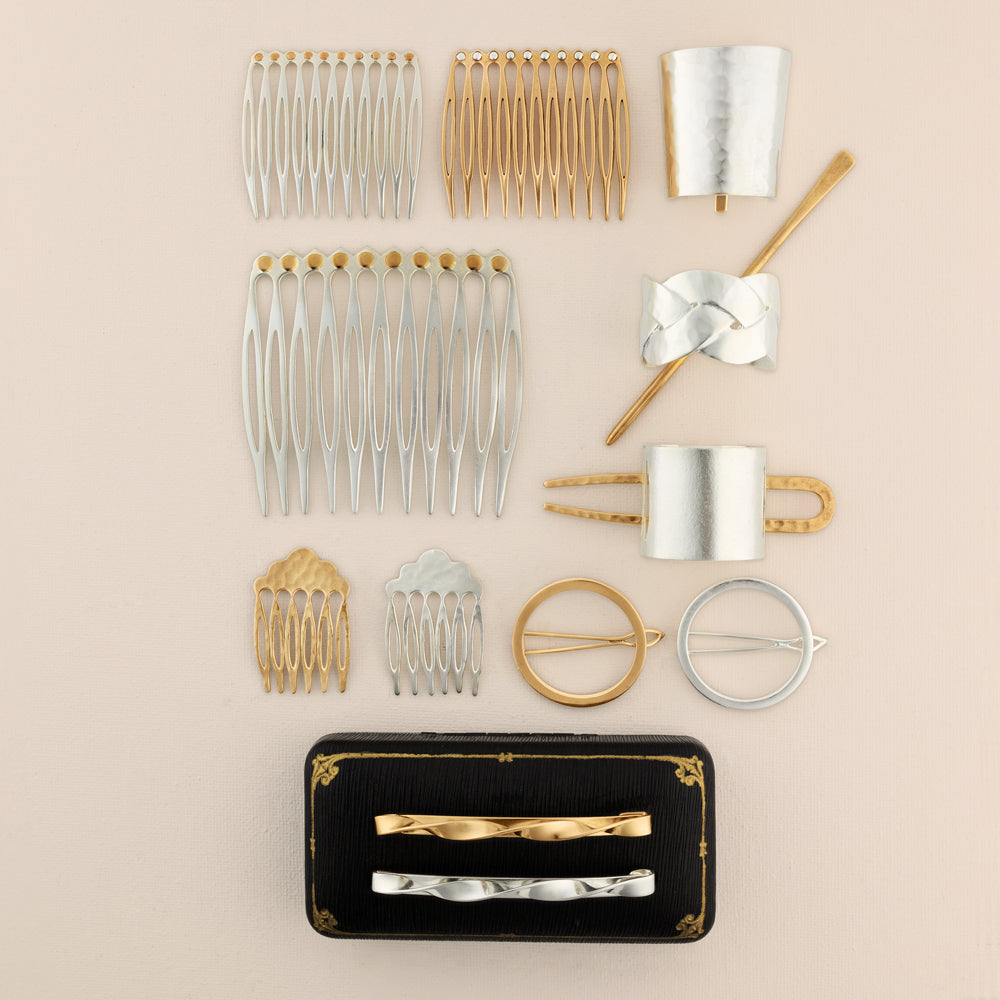 Circle Barrette in Bronze