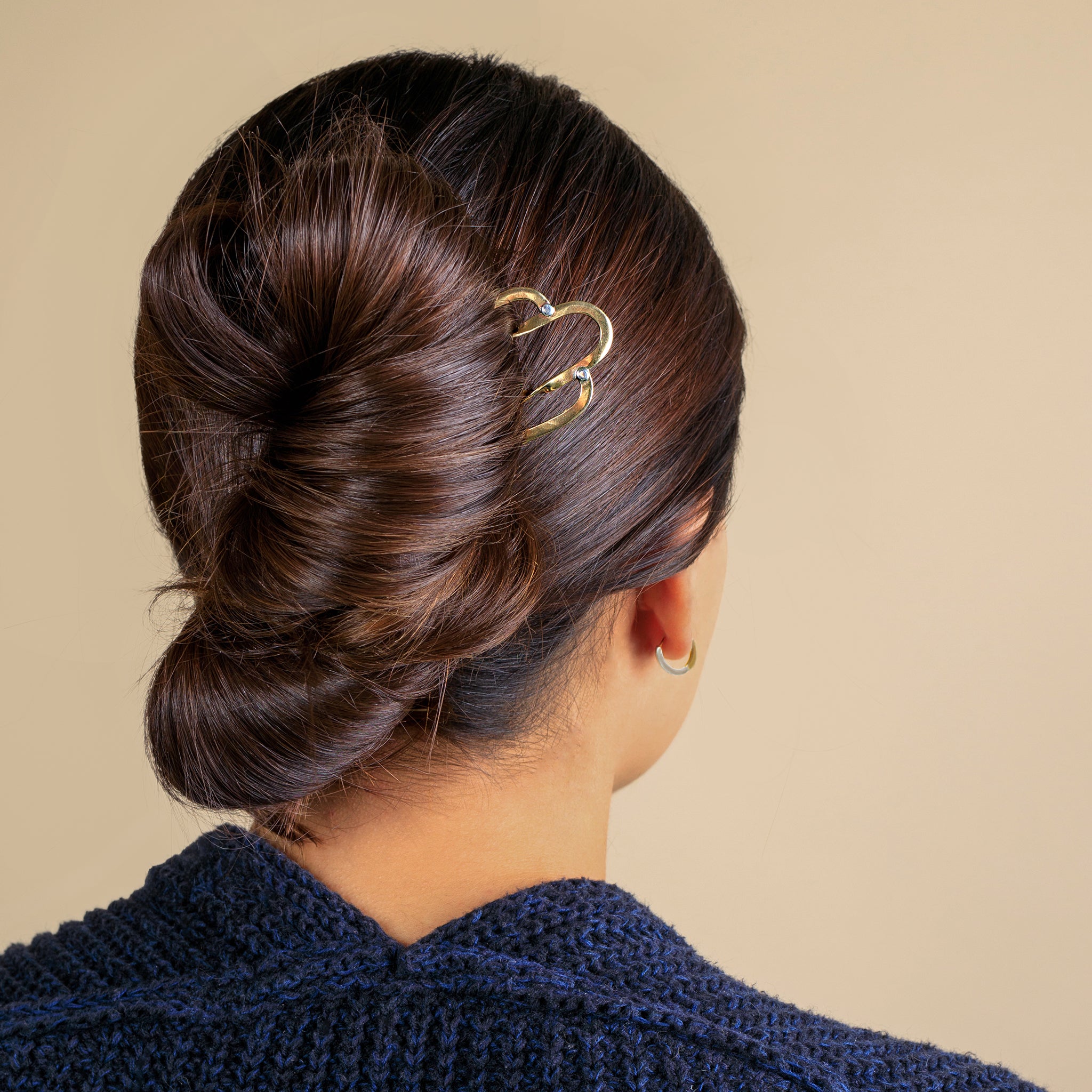 Effortless Twist Hair Fork in Bronze - Small