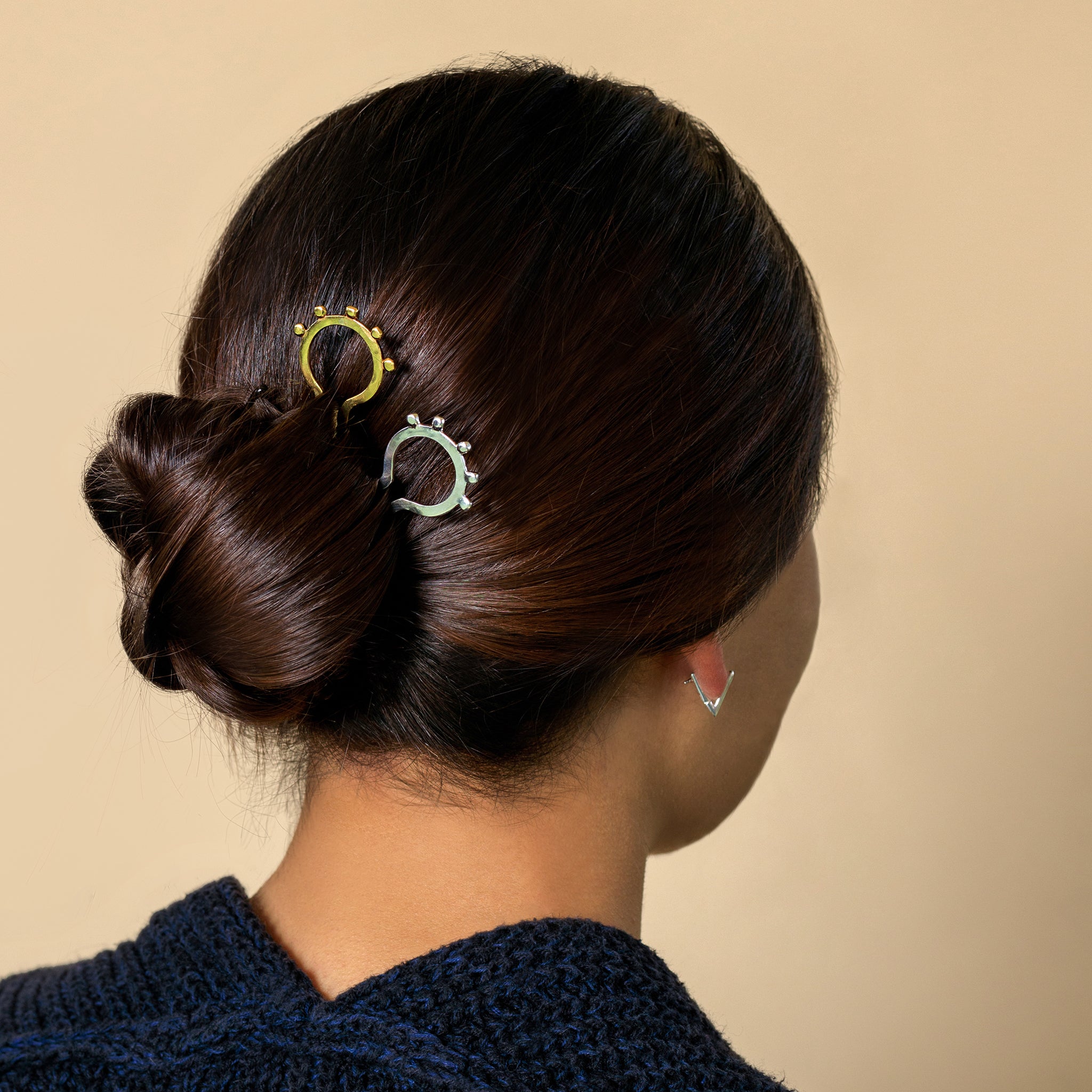 Horizon Hair Pin in Silver - Large